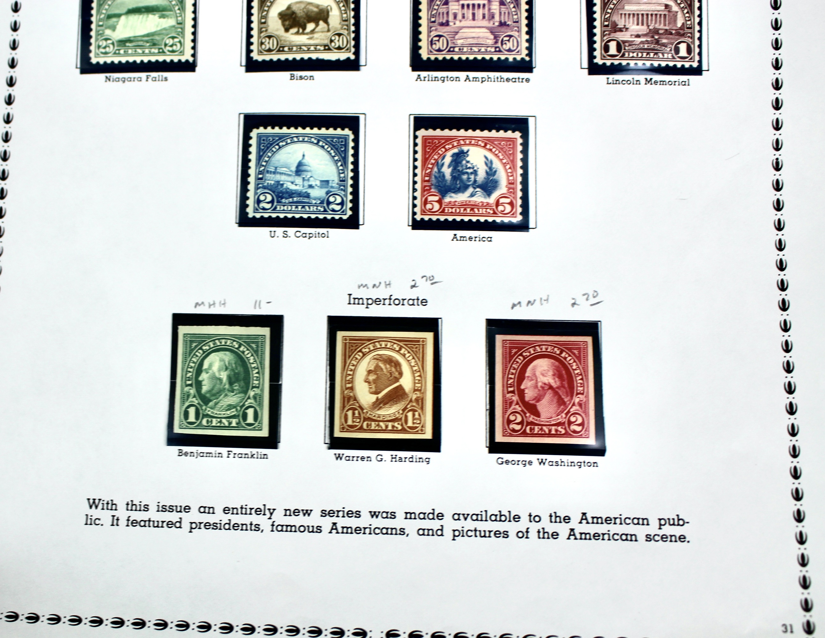 Mint Never Hinged Scott 551 to 573 Regular Issue Postage Stamps, 1922 to 1926
