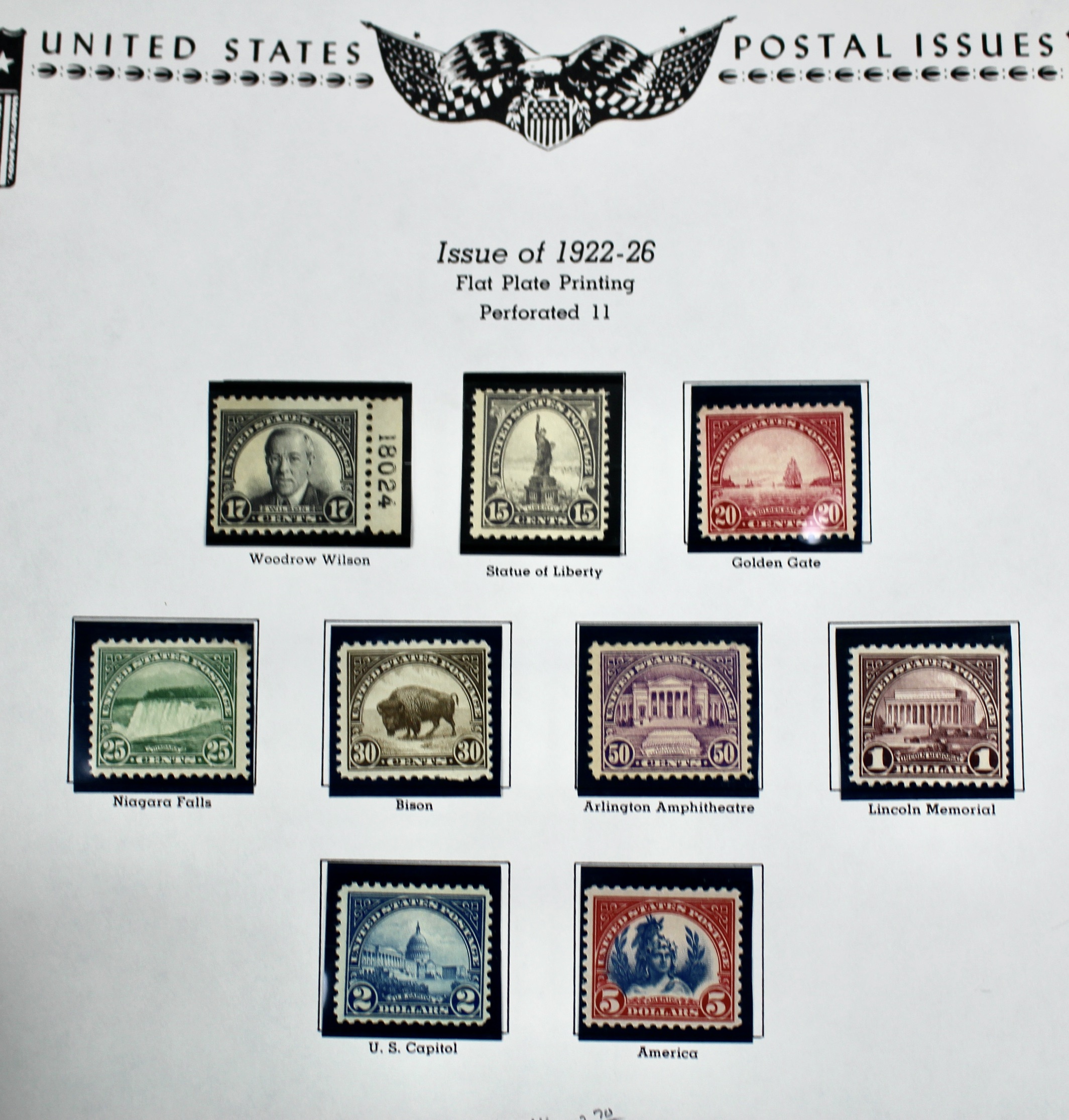 Mint Never Hinged Scott 551 to 573 Regular Issue Postage Stamps, 1922 to 1926