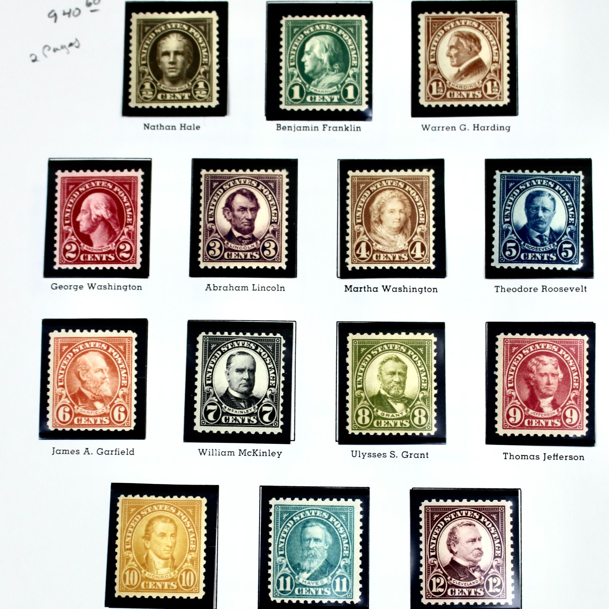 Mint Never Hinged Scott 551 to 573 Regular Issue Postage Stamps, 1922 to 1926