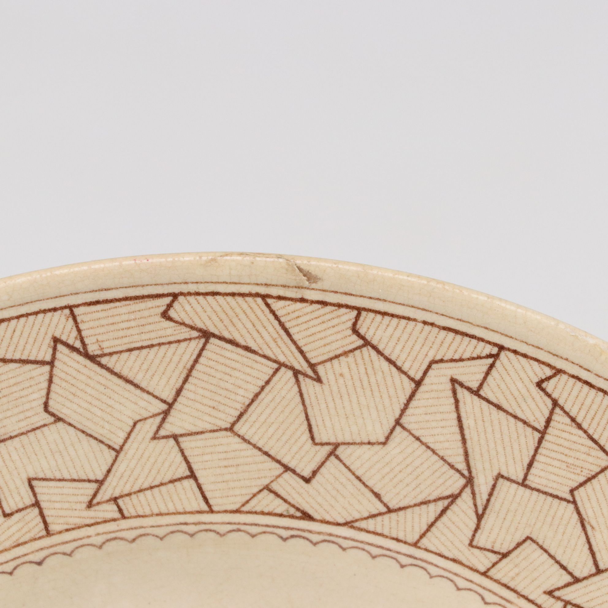 Two Old Hall "Excelsior" Aesthetic Movement Stoneware Plates, Late 19th Century