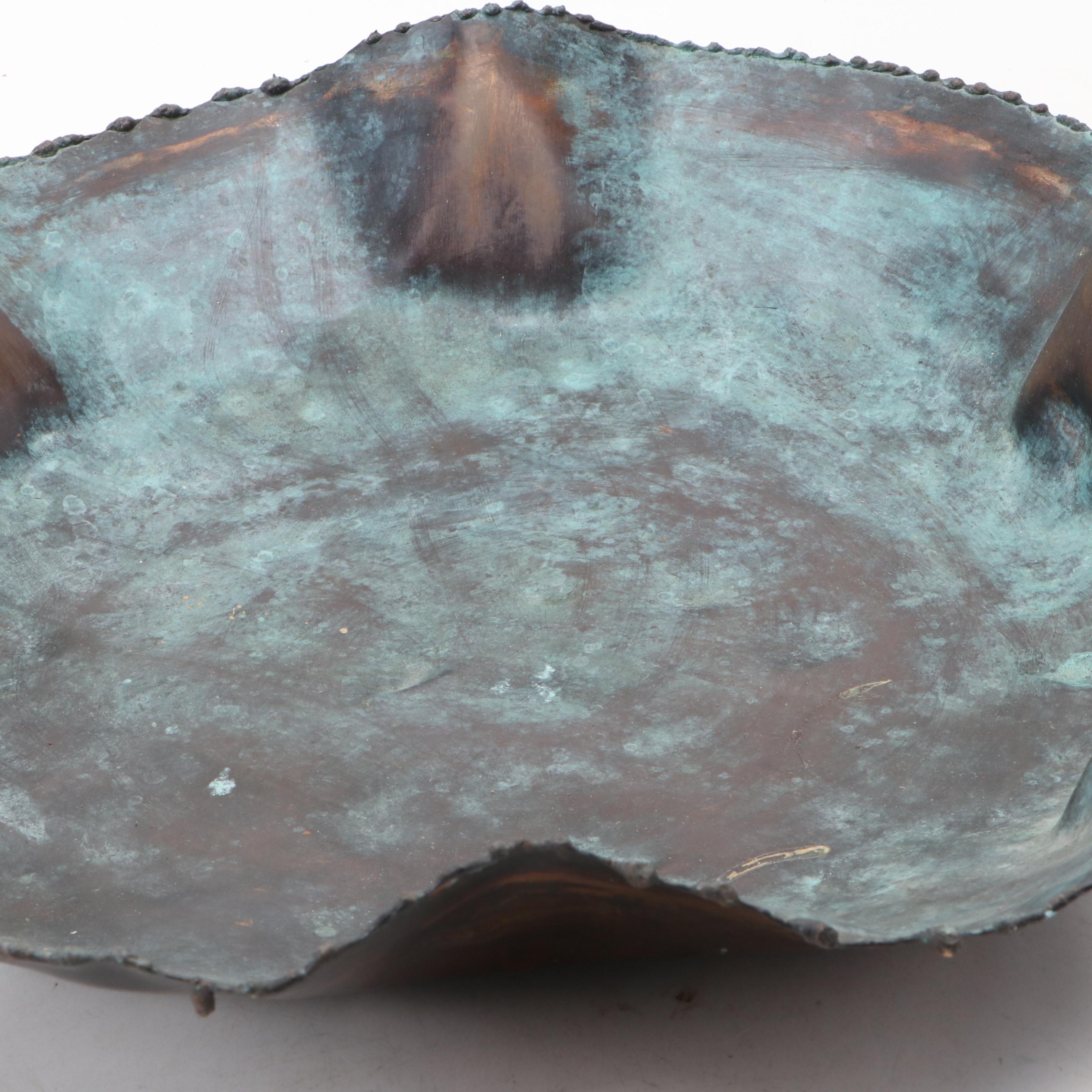 Mid-West Art Group Handcrafted Reclaimed Copper and Metal Bowl