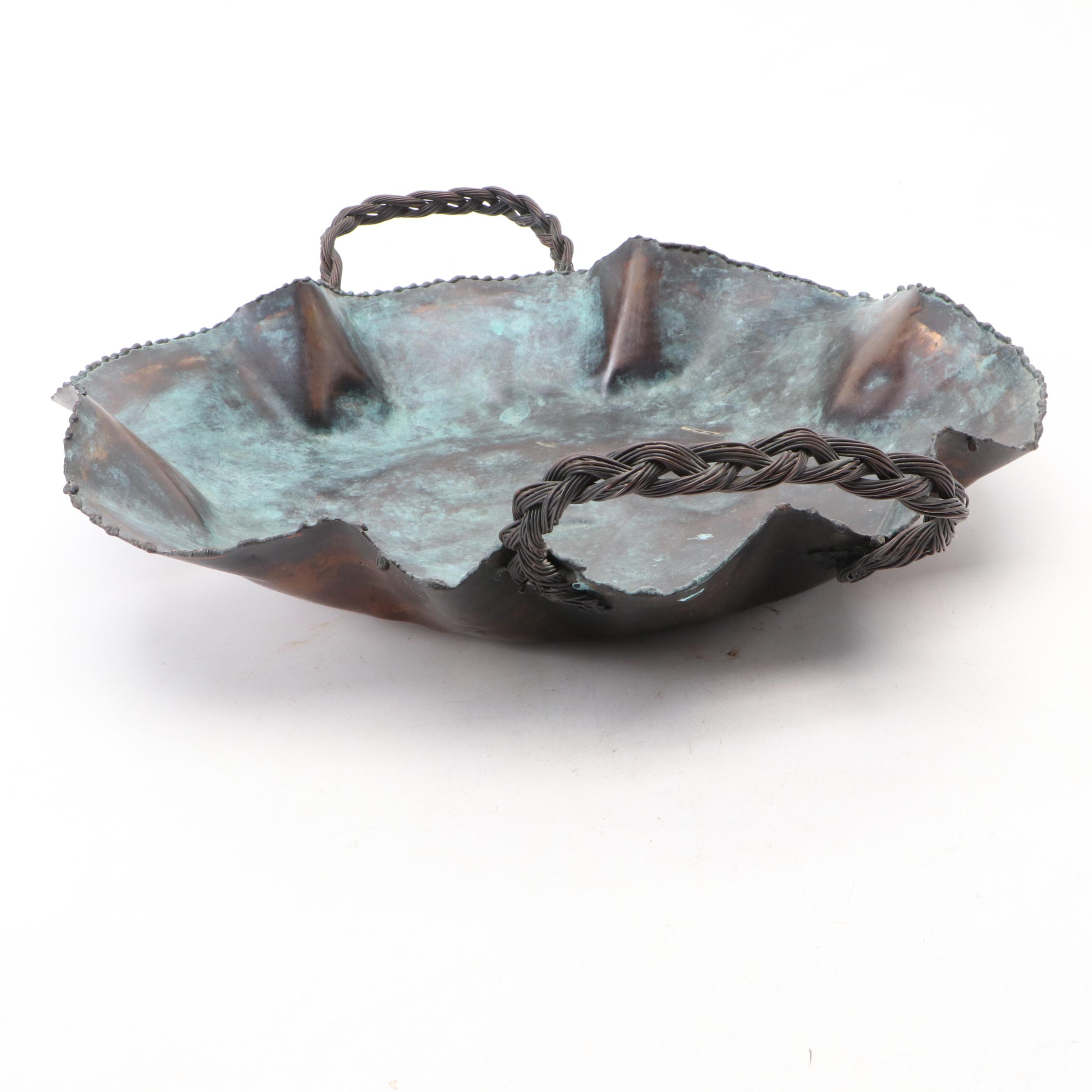 Mid-West Art Group Handcrafted Reclaimed Copper and Metal Bowl
