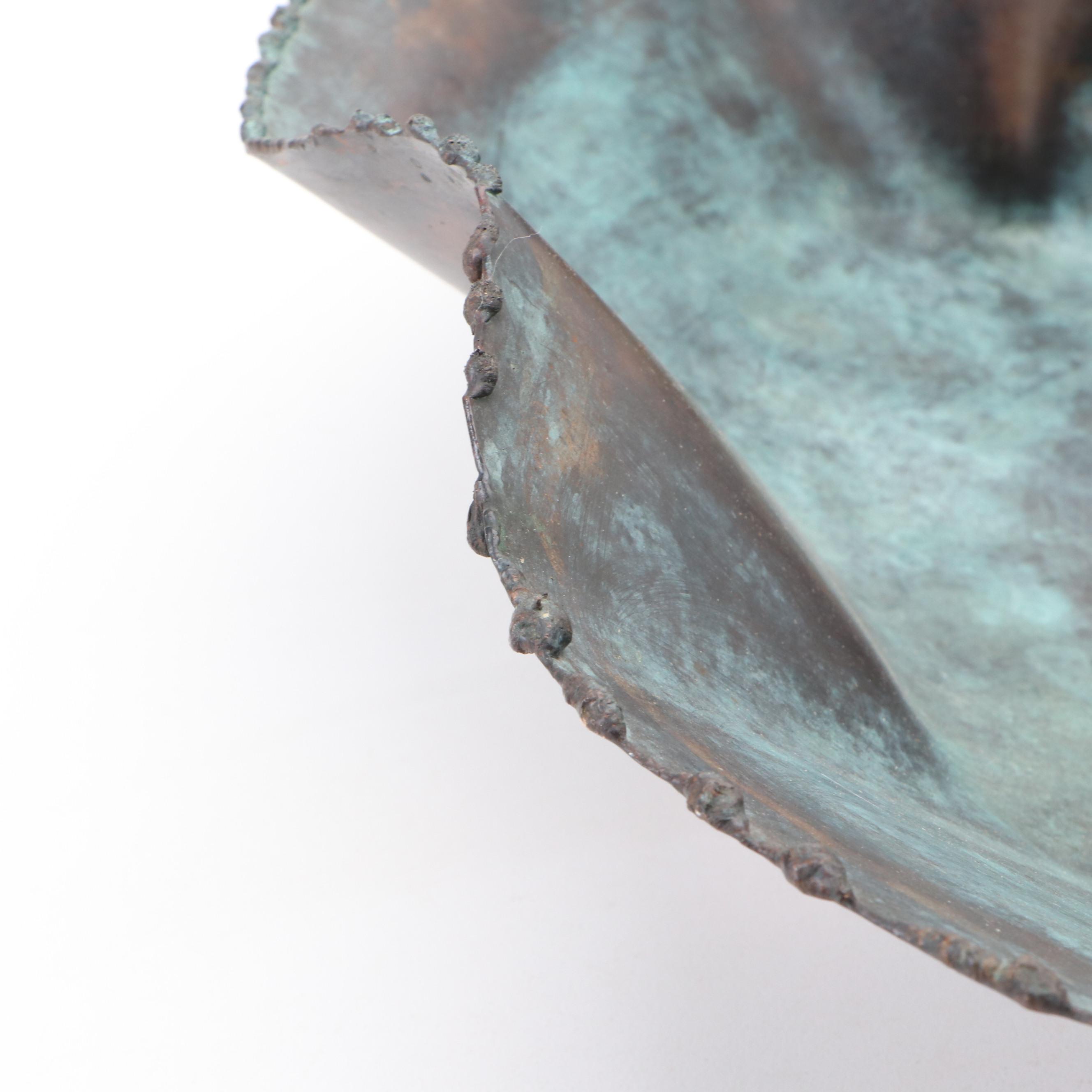 Mid-West Art Group Handcrafted Reclaimed Copper and Metal Bowl