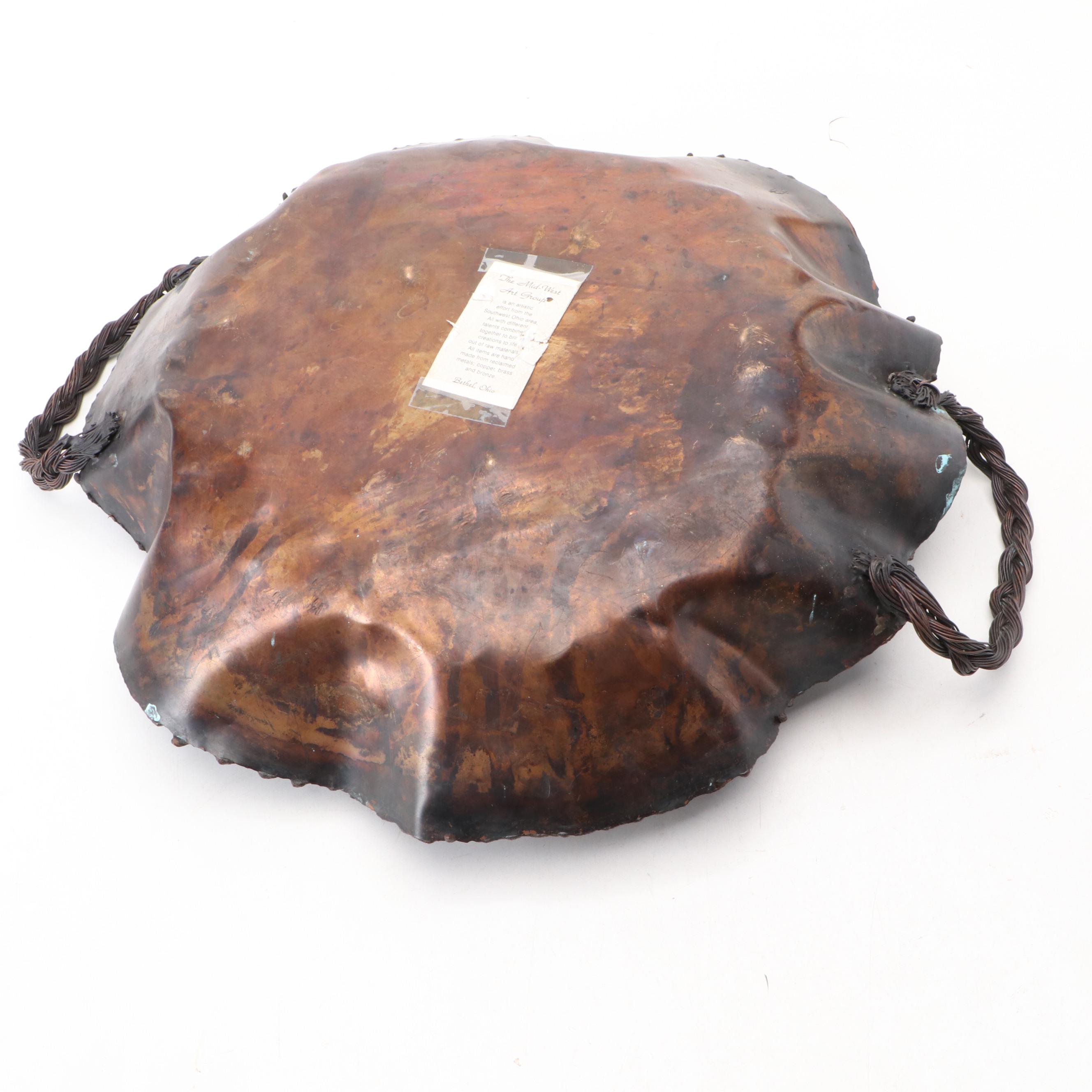 Mid-West Art Group Handcrafted Reclaimed Copper and Metal Bowl