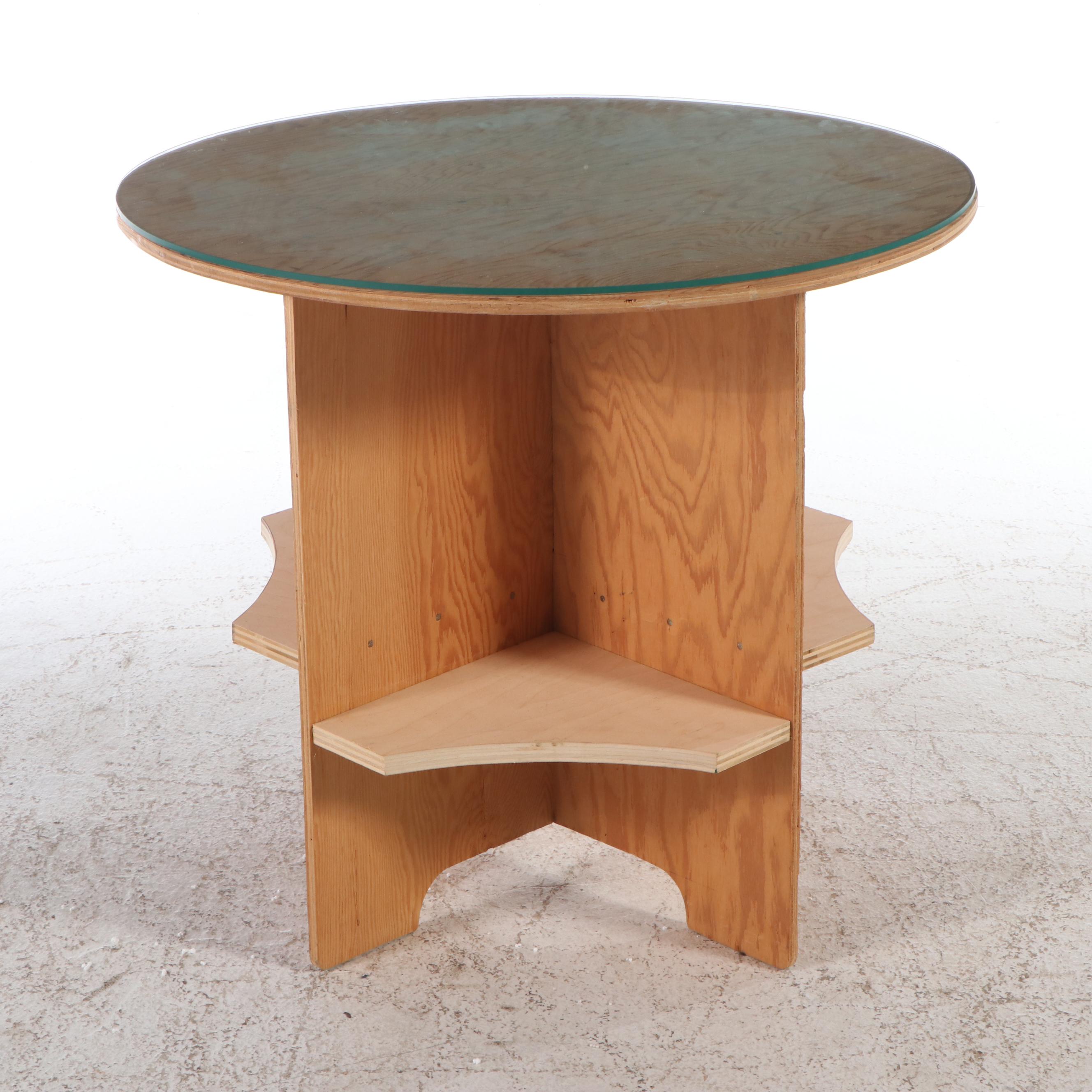 Hydrangea Floral Skirted Wood End Table