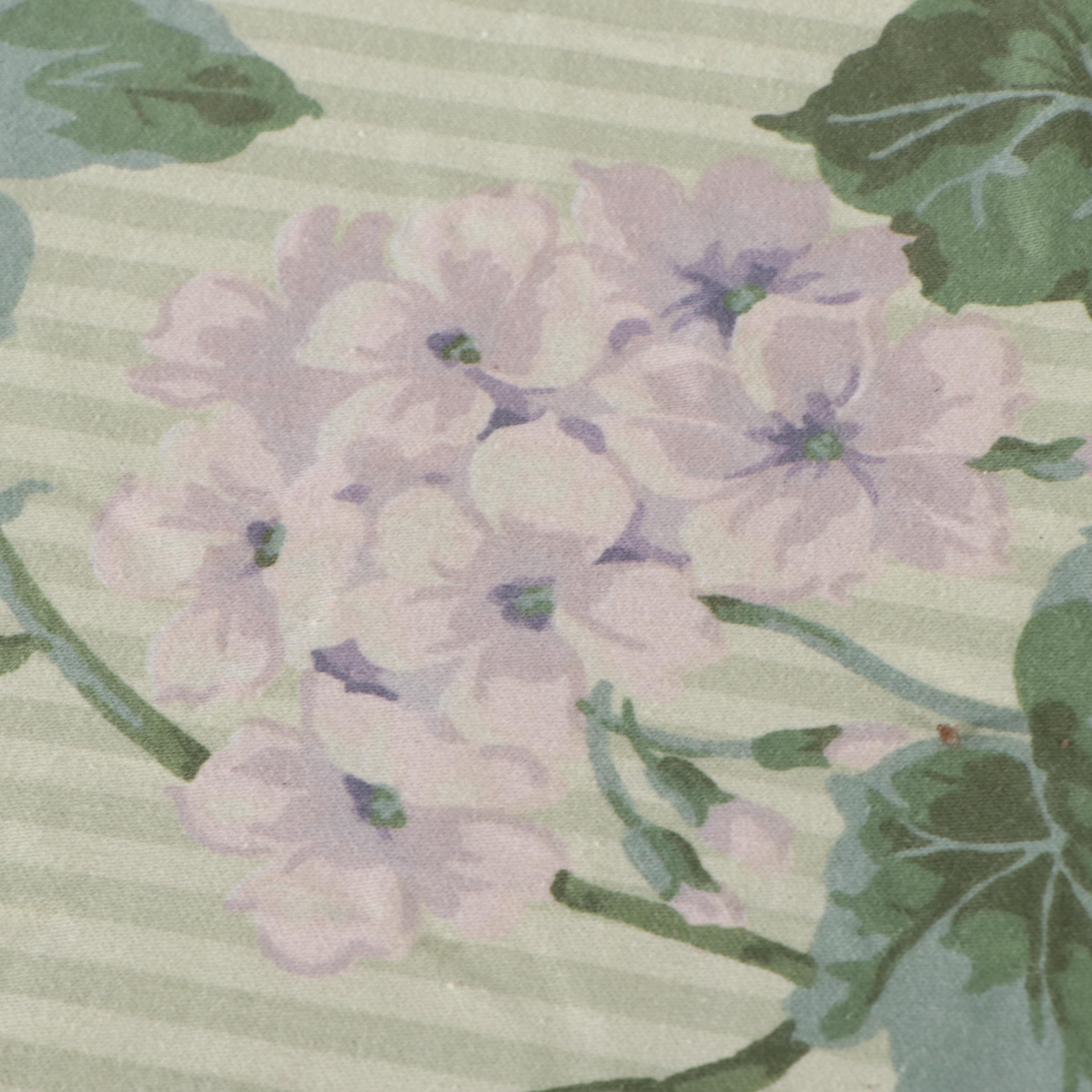 Hydrangea Floral Skirted Wood End Table