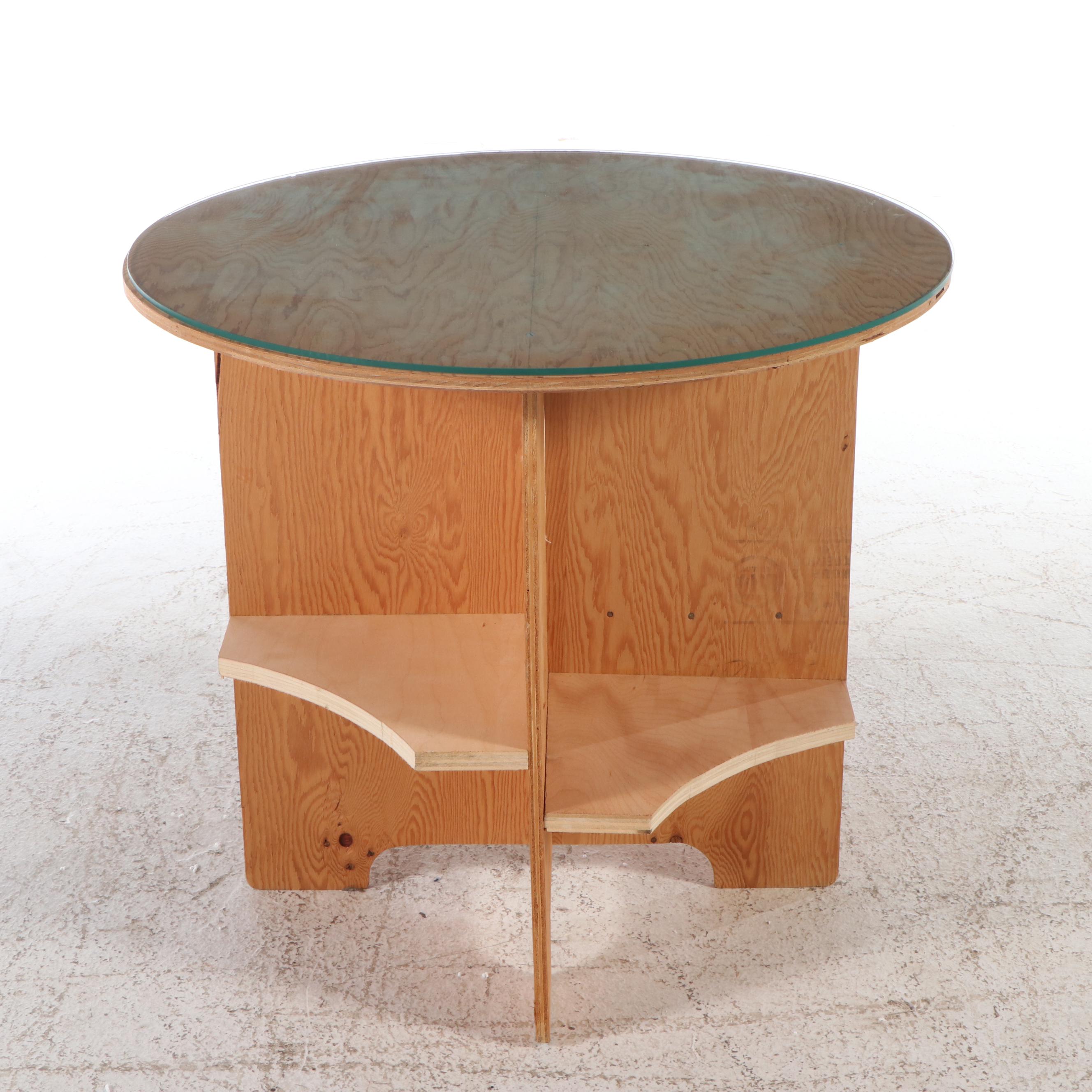 Hydrangea Floral Skirted Wood End Table