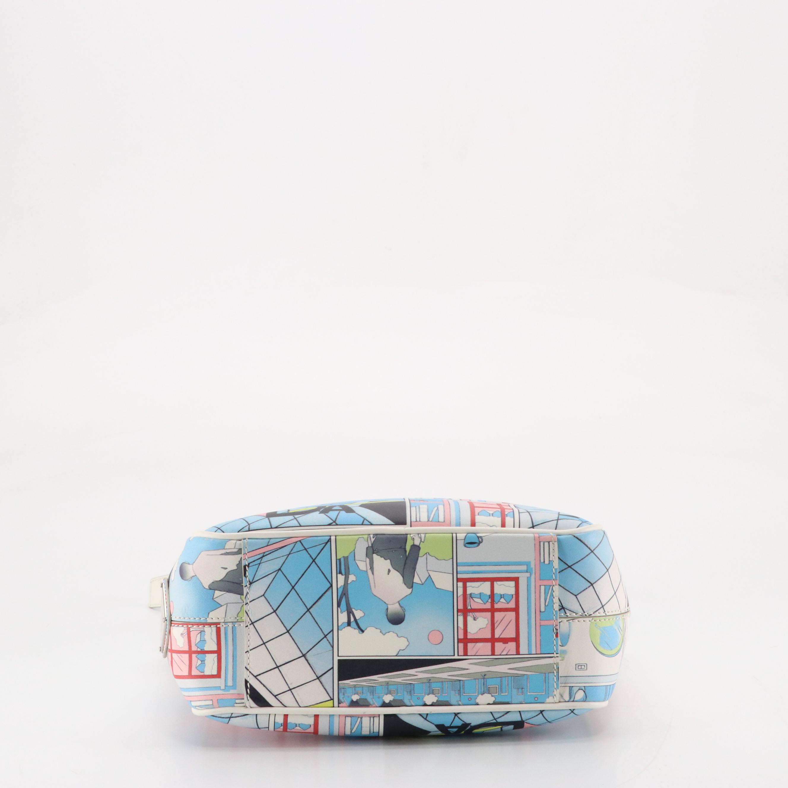 Prada Zip-Around Messenger Bag in Comics Printed Vitello Leather