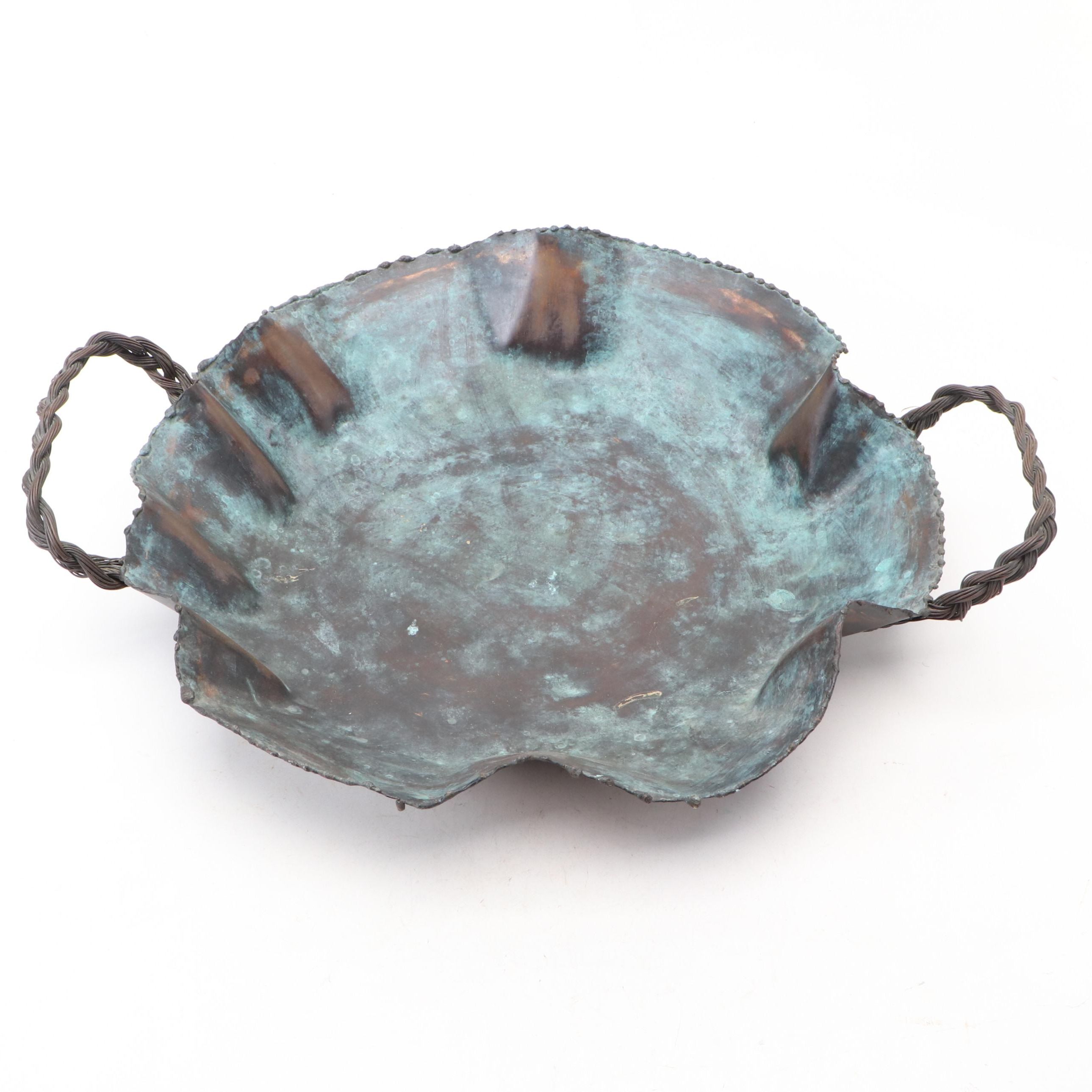 Mid-West Art Group Handcrafted Reclaimed Copper and Metal Bowl