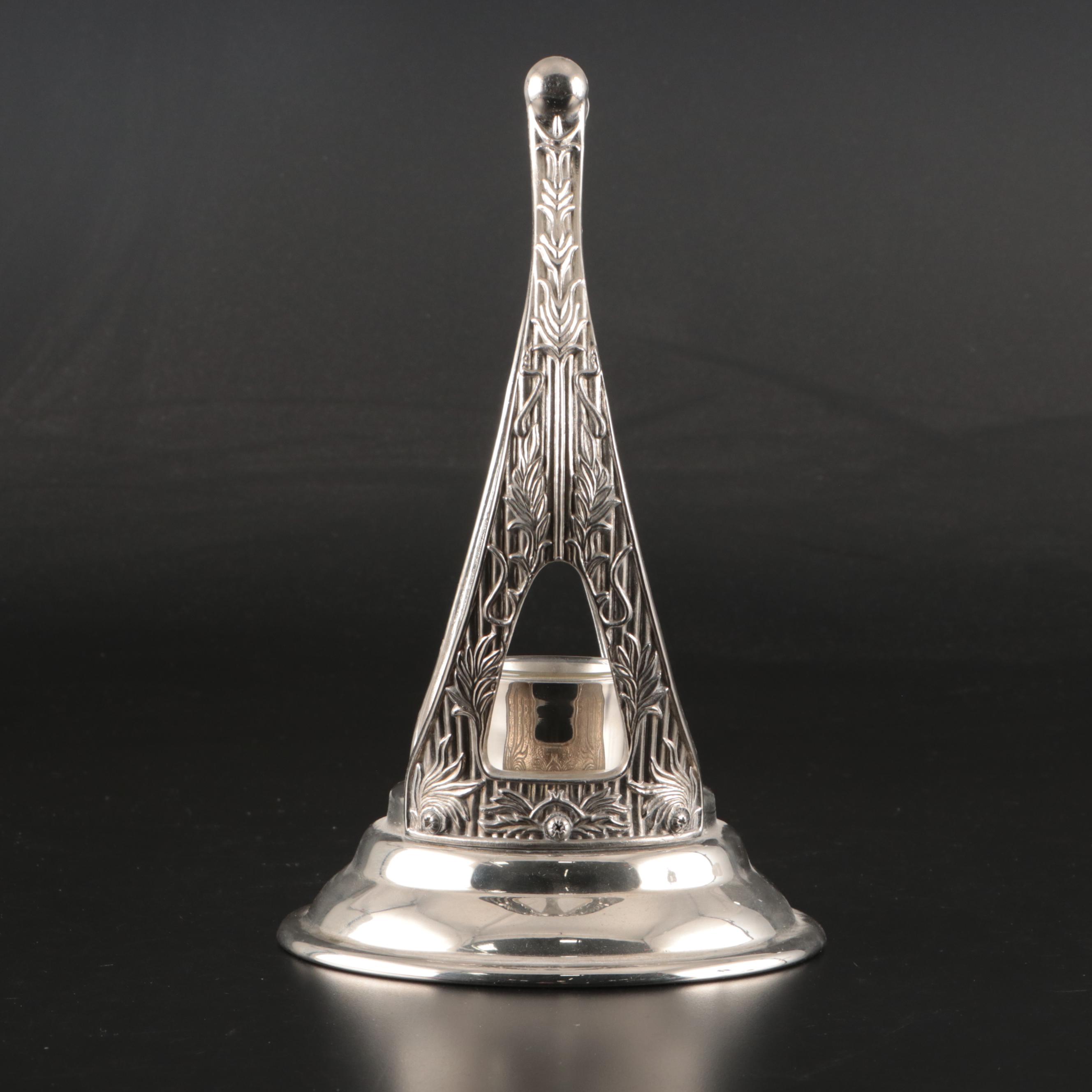 Edwardian Style Silver Plate Tilting Coffee or Tea Carafe, 20th Century