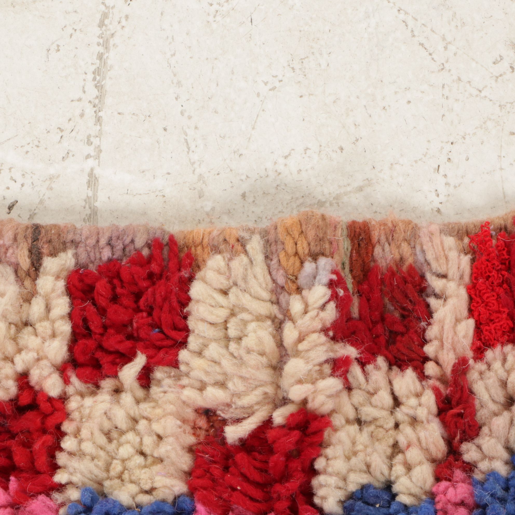 Hand-Knotted & Checkered Moroccan Berber Accent Rugs