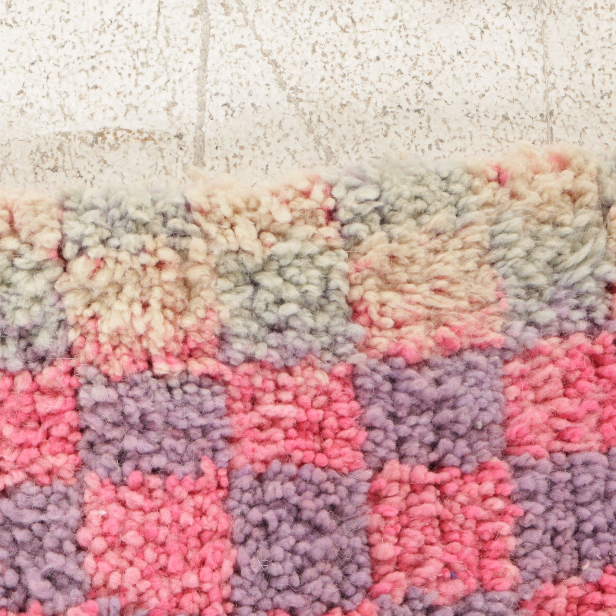 Hand-Knotted & Checkered Moroccan Berber Accent Rugs