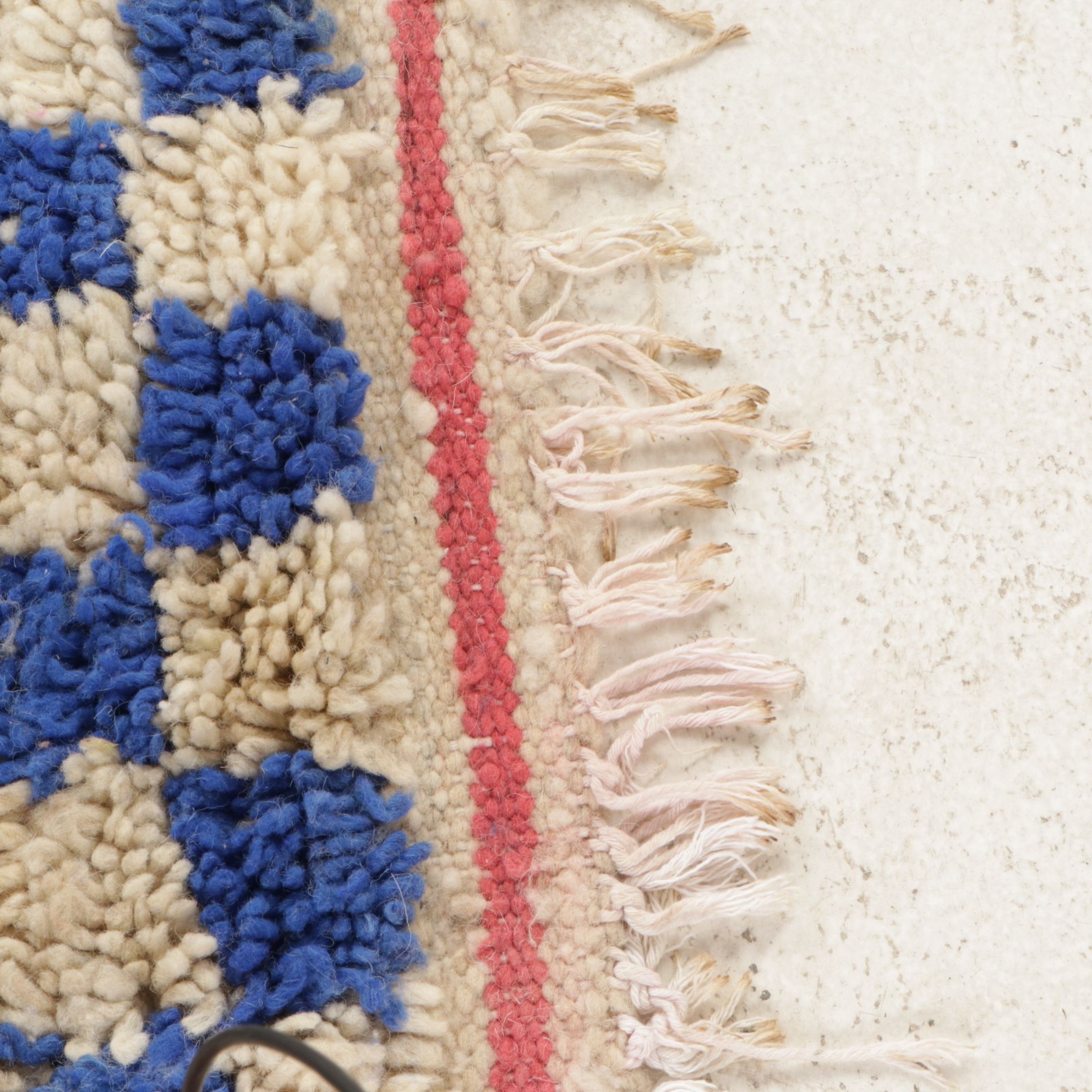 Hand-Knotted & Checkered Moroccan Berber Accent Rugs