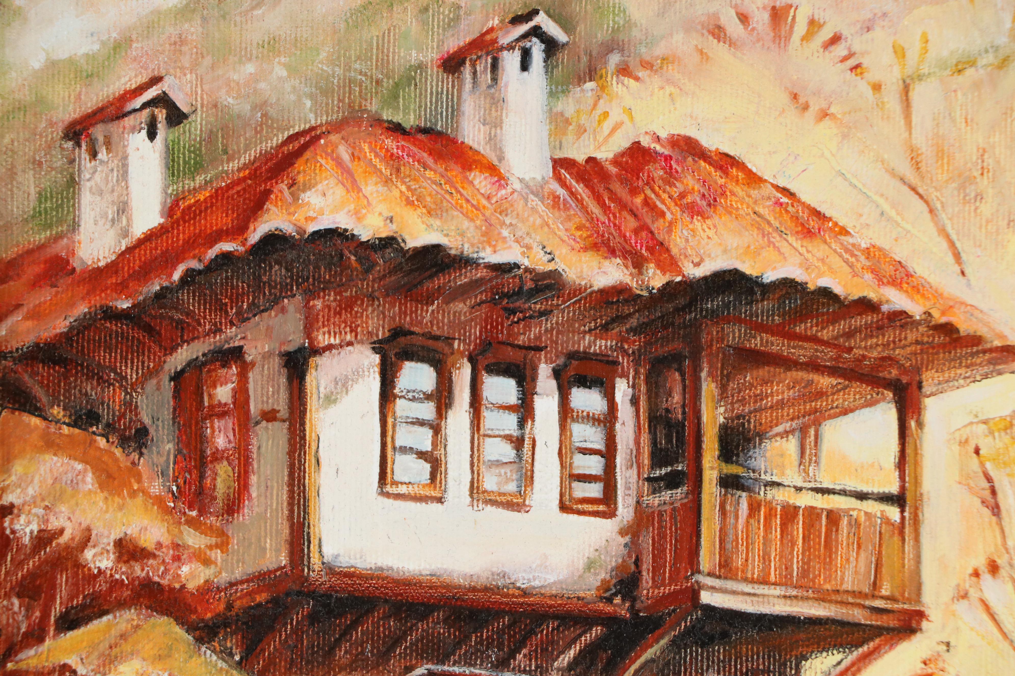 Polina Gerdjikova Oil Painting of Villa Landscape, 2014