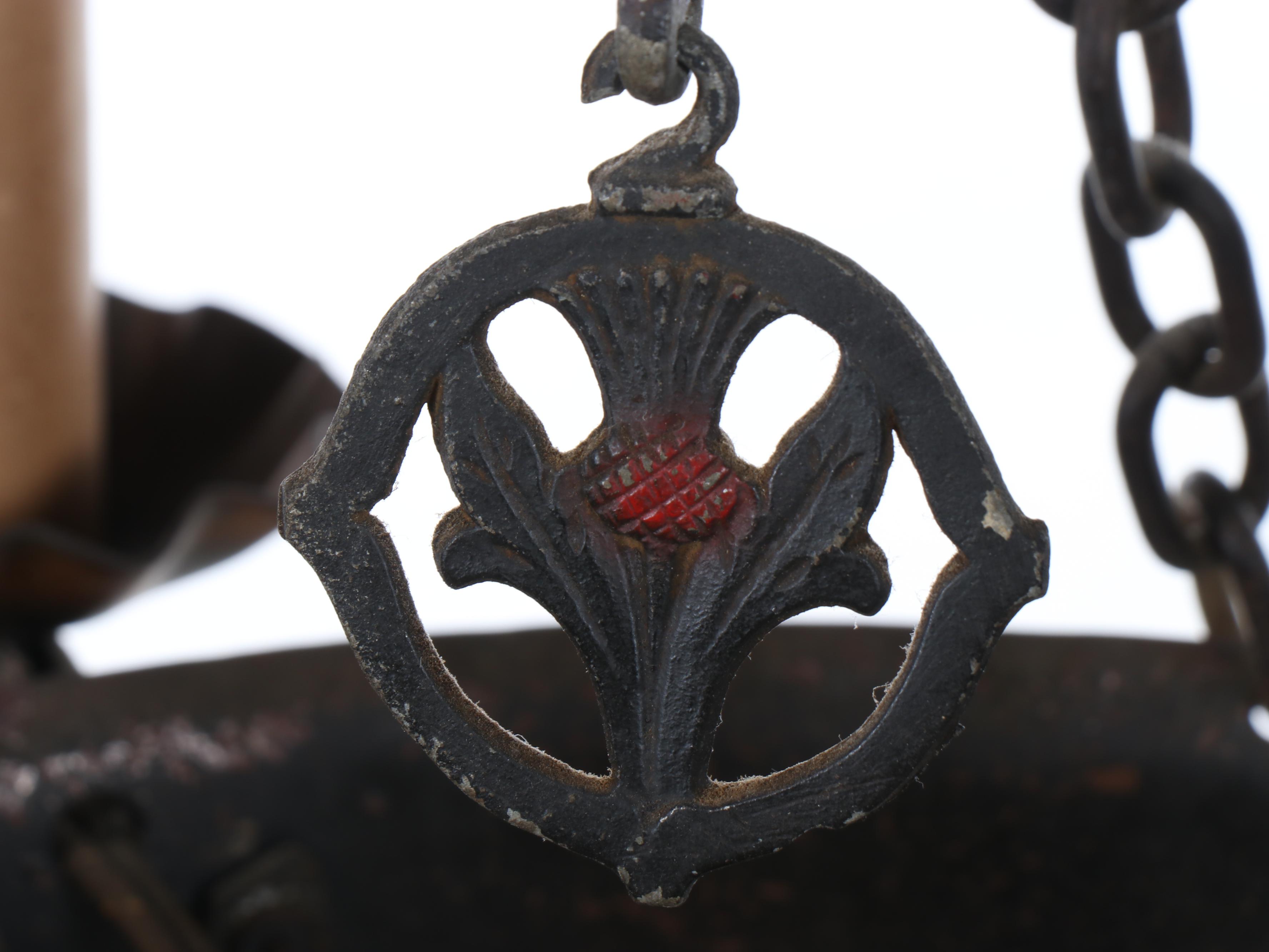 Spanish Revival Style Rustic Five-Arm Chandelier