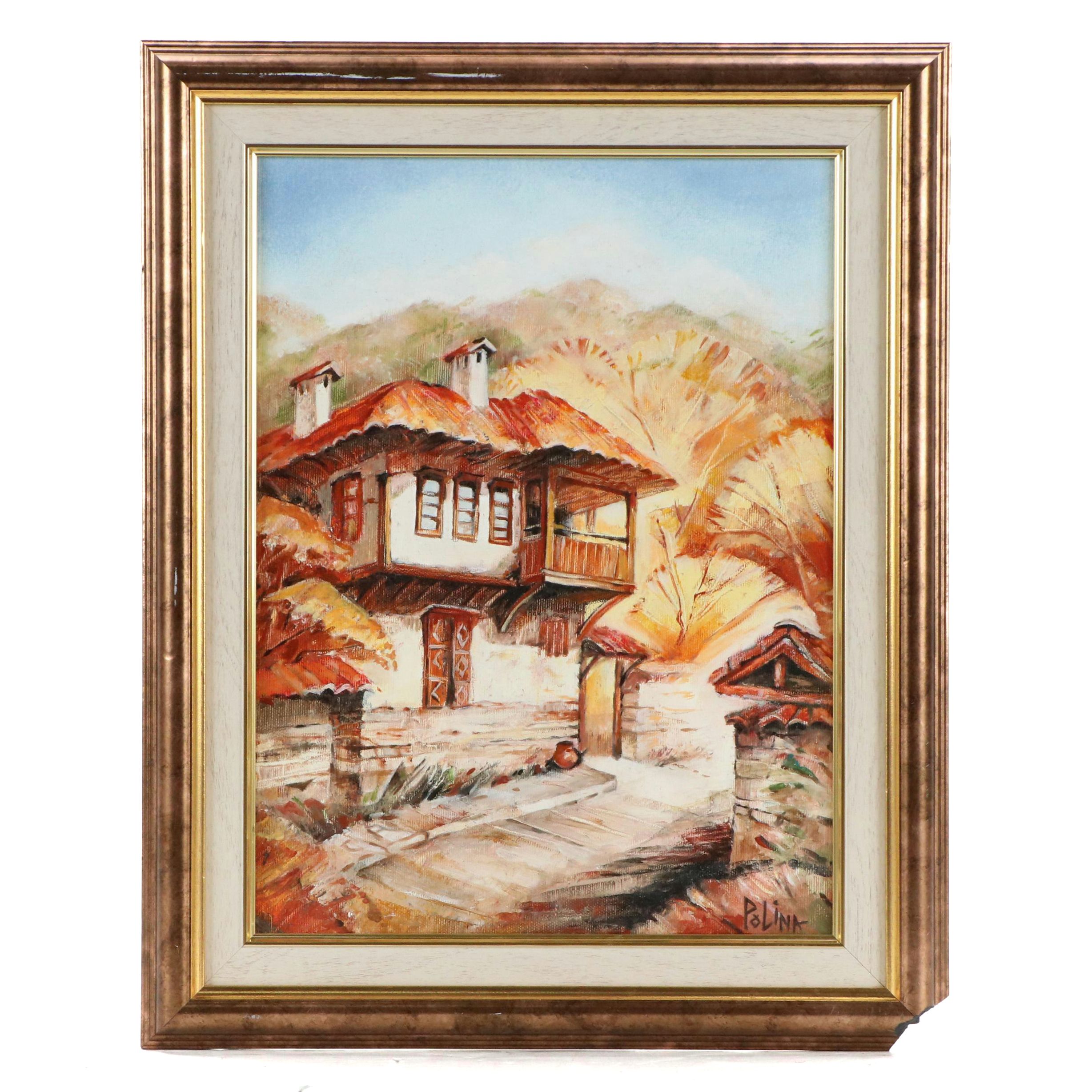 Polina Gerdjikova Oil Painting of Villa Landscape, 2014