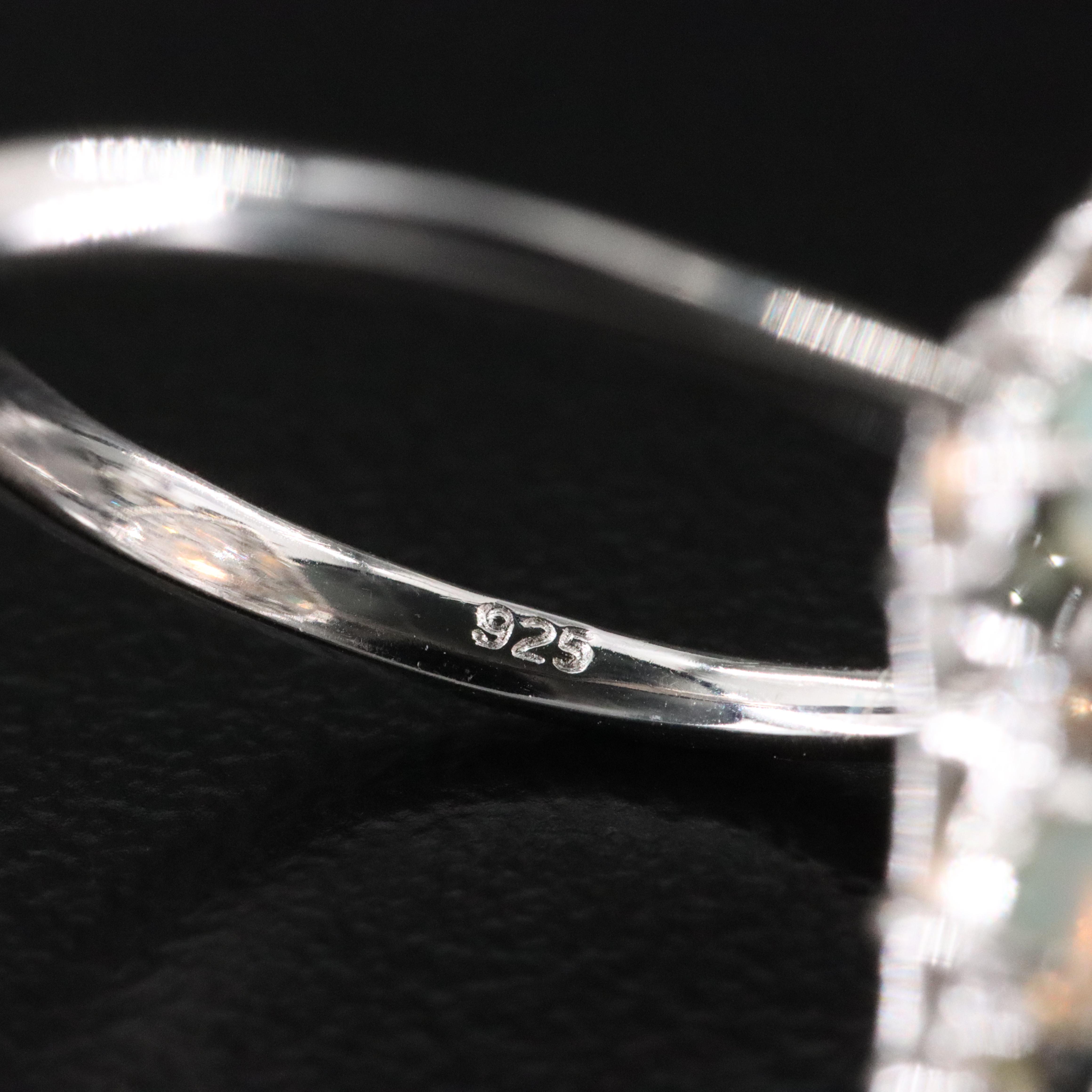 Sterling Opal and Sapphire Navette Ring