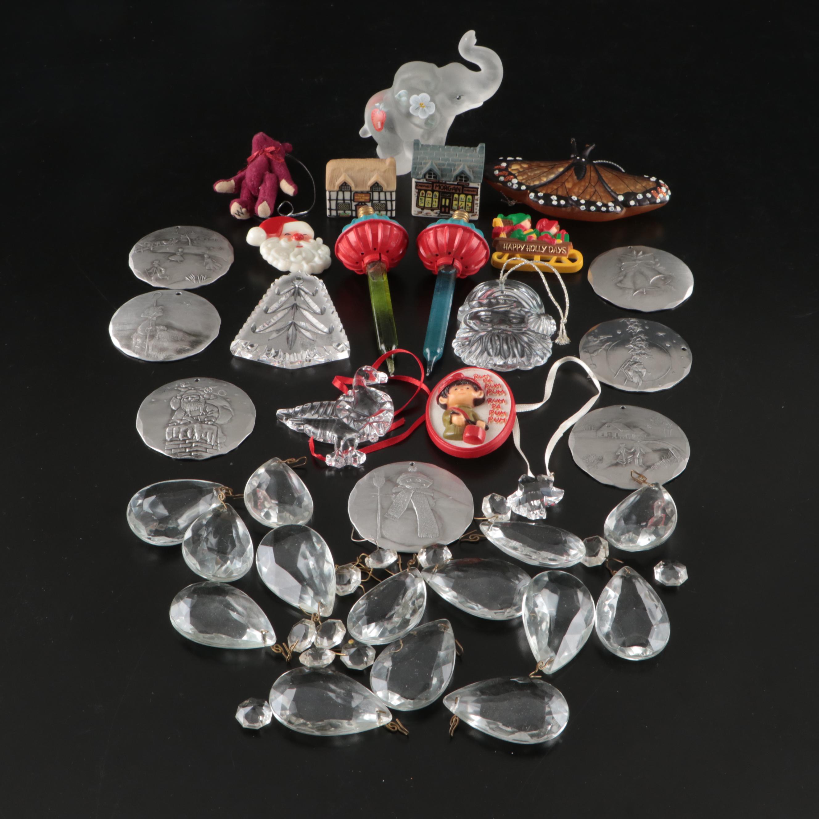 Aluminum and Other Christmas Tree Ornaments with More Décor