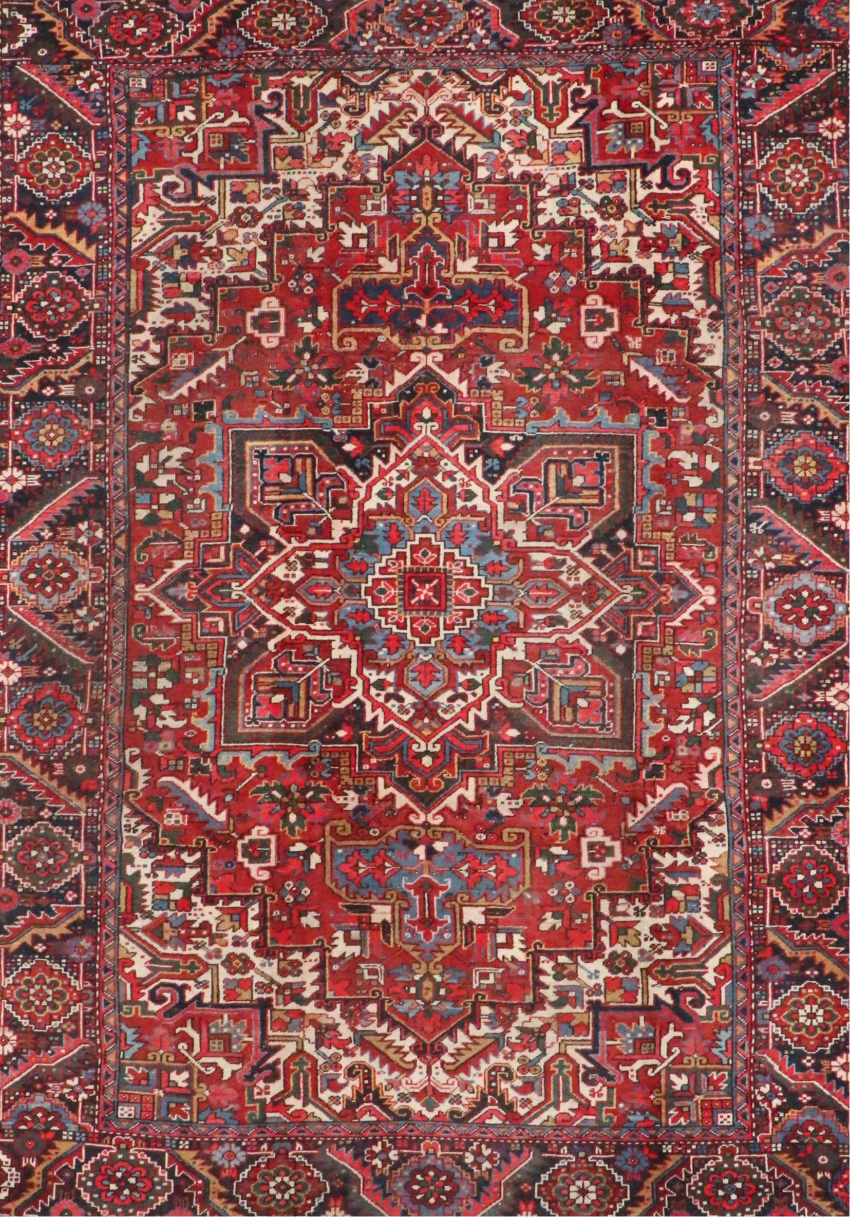 8'2 x 11'5 Hand-Knotted Persian Ahar Area Rug
