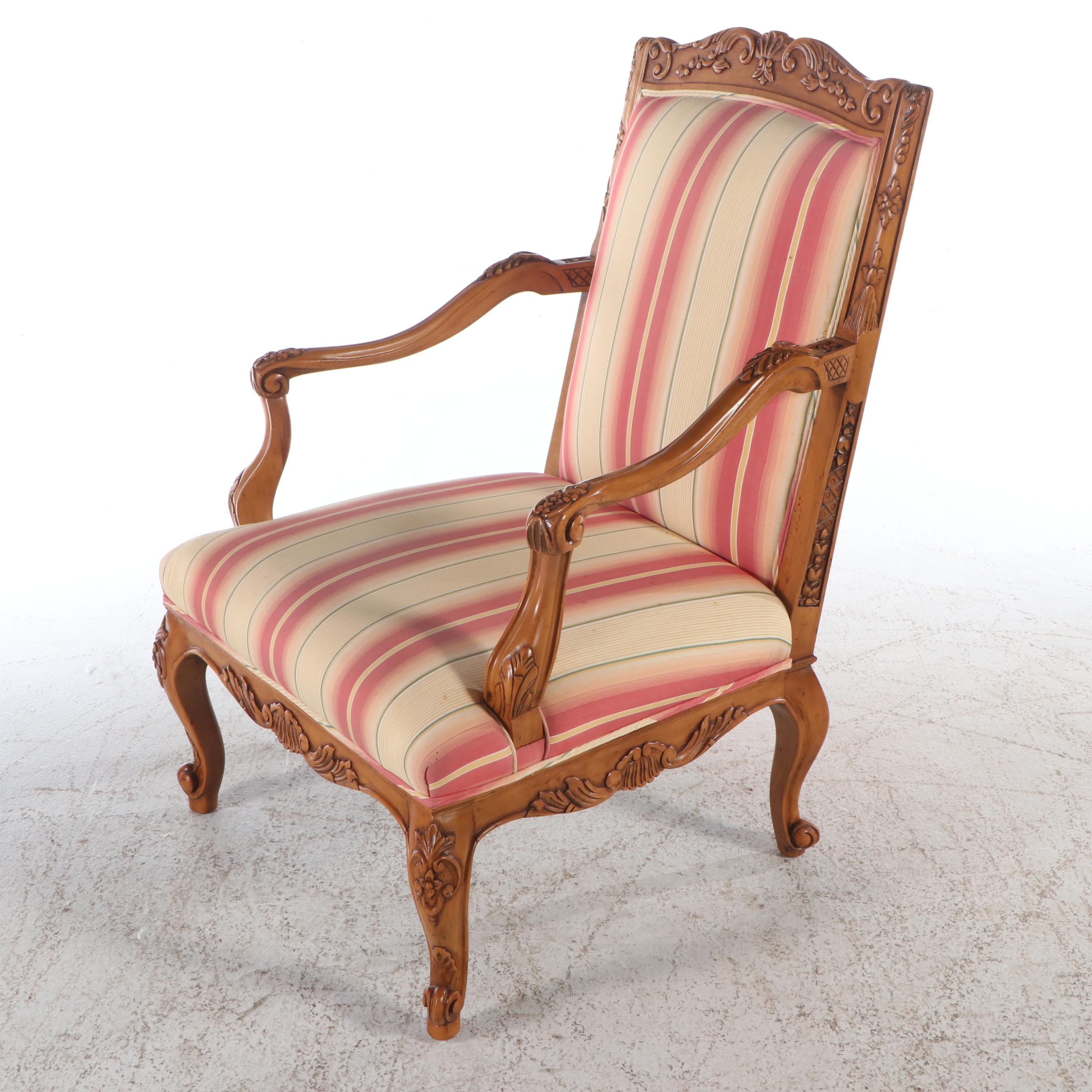 Pair of Baker Furniture Louis XV Style Fauteuils