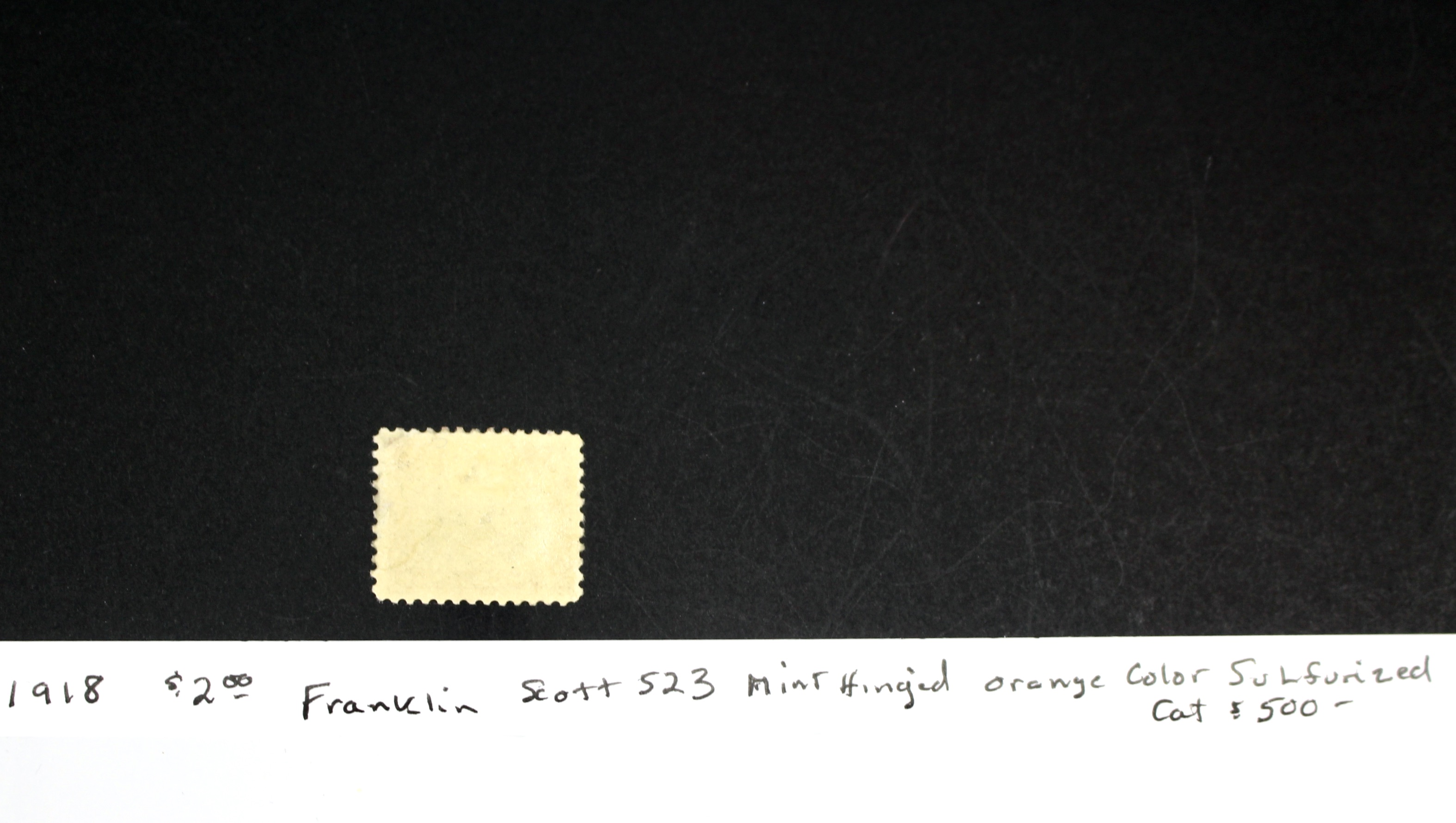 1918 $2 Franklin Postage Stamp, Scott #523, MH