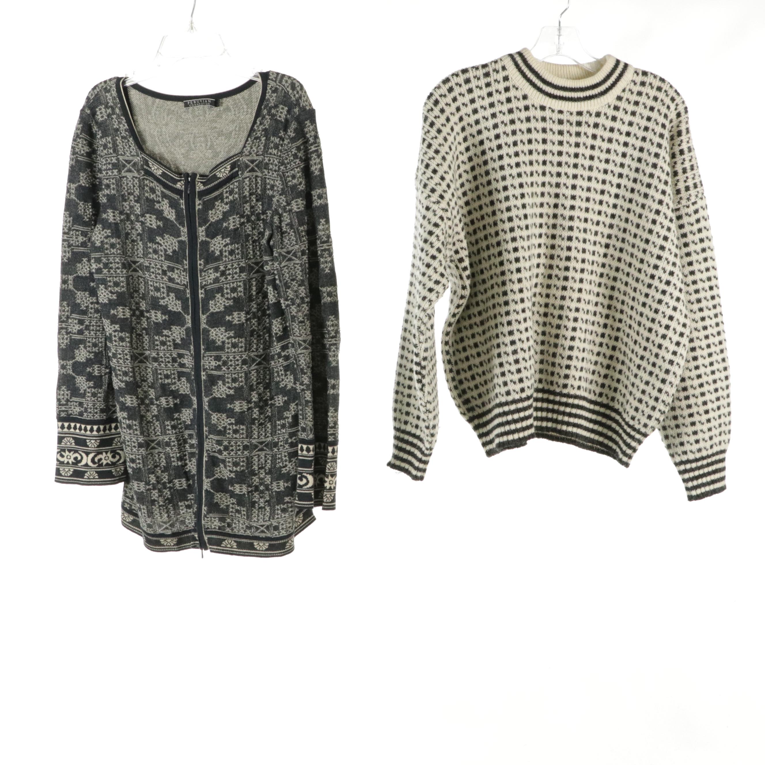 Talbots Striped Single-Button Blazer, Peruvian Connection Zip Sweater, and More