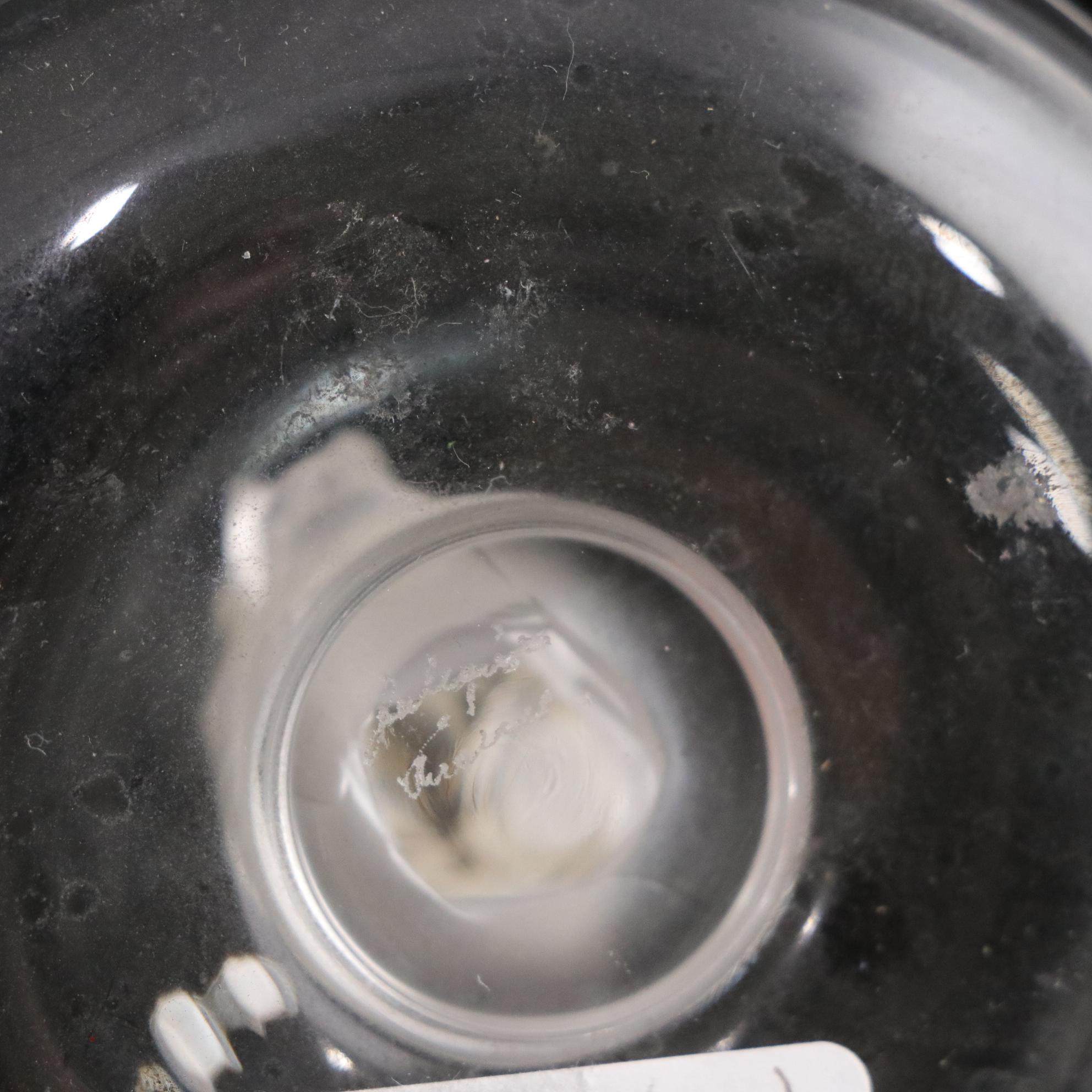 Orrefors Crystal Vase with Cut Harvest Scene and Lalique Ring Dish