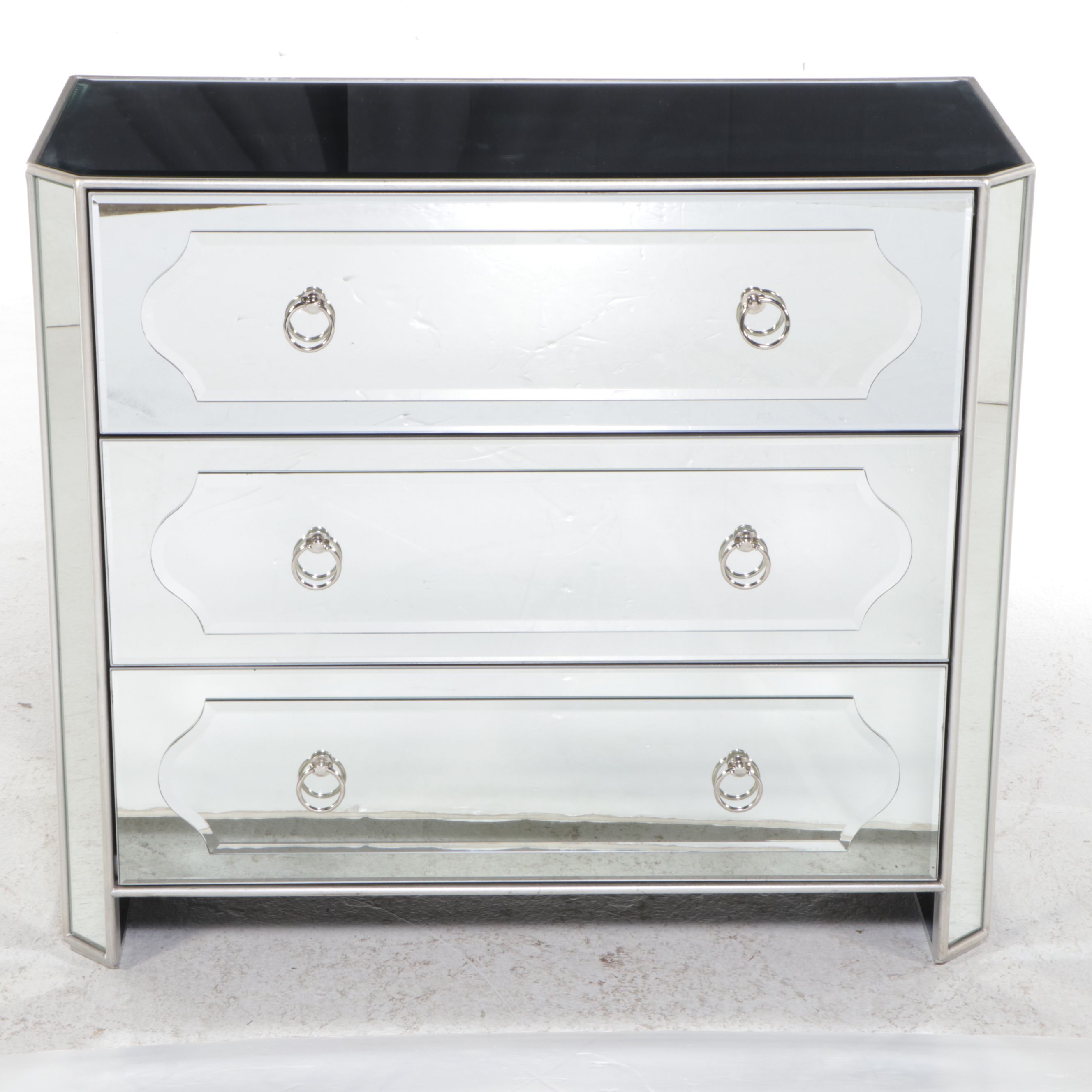 Mirrored Three-Drawer Chest