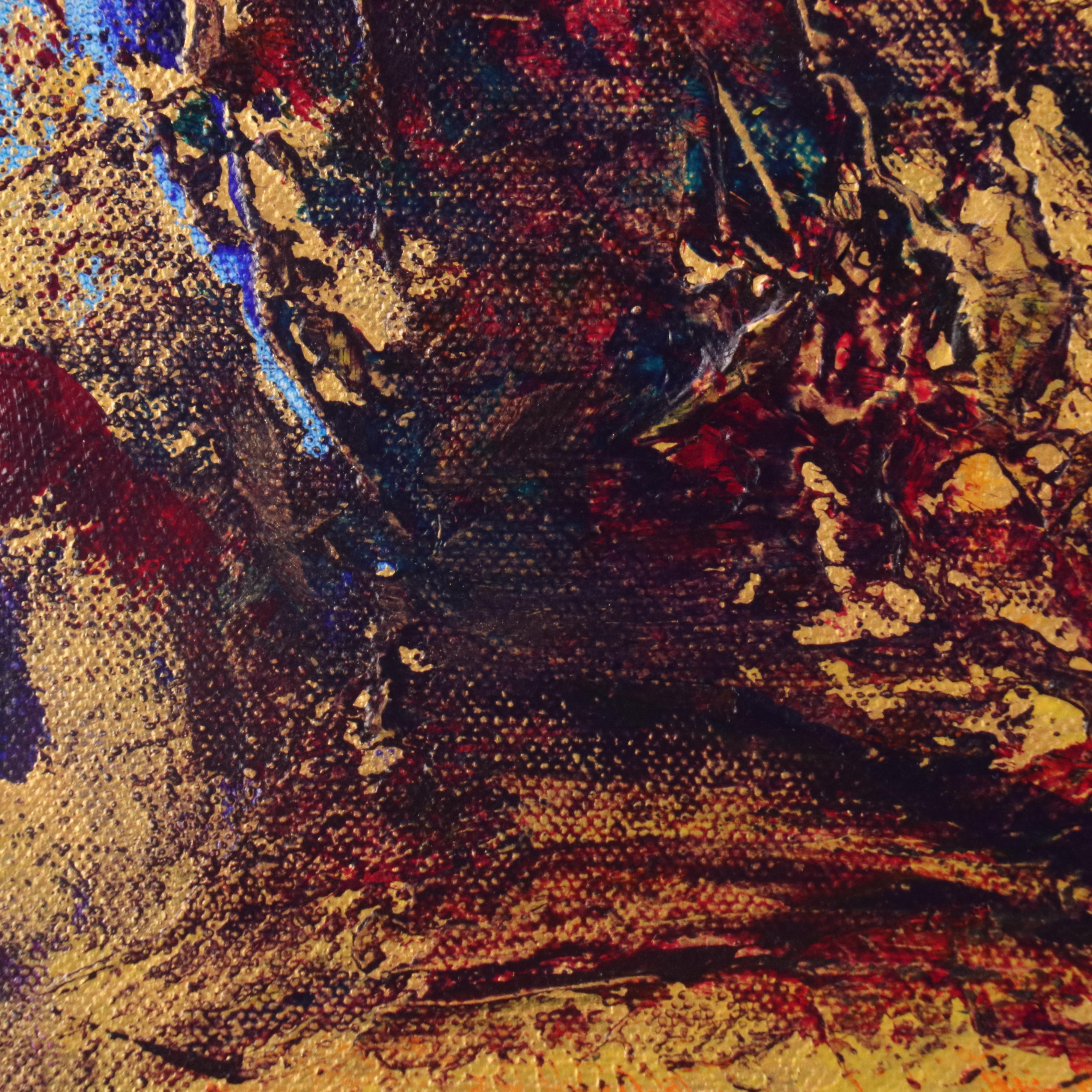 Robert Lackney Abstract Acrylic Painting "The 7th Trumpet," 21st Century