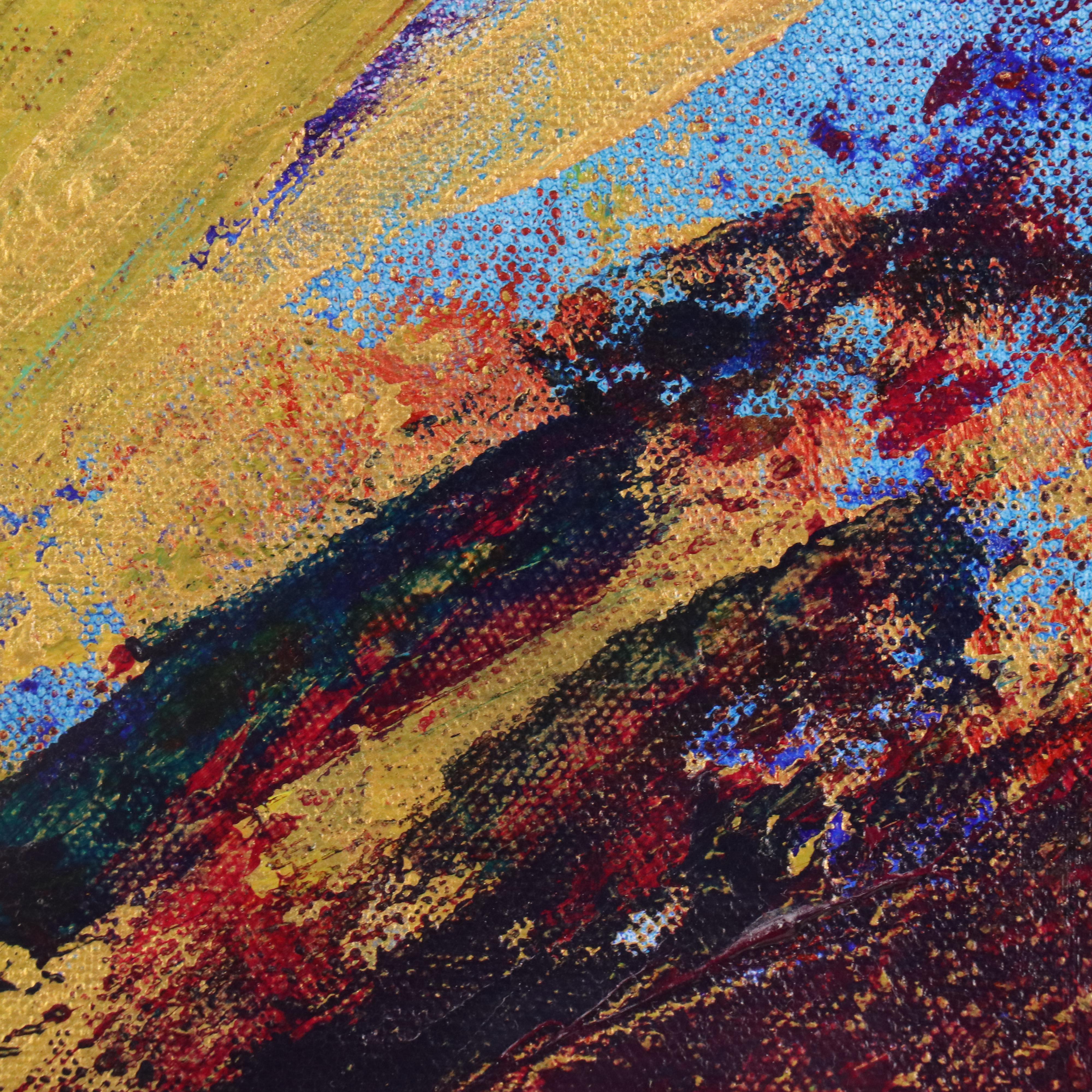 Robert Lackney Abstract Acrylic Painting "The 7th Trumpet," 21st Century