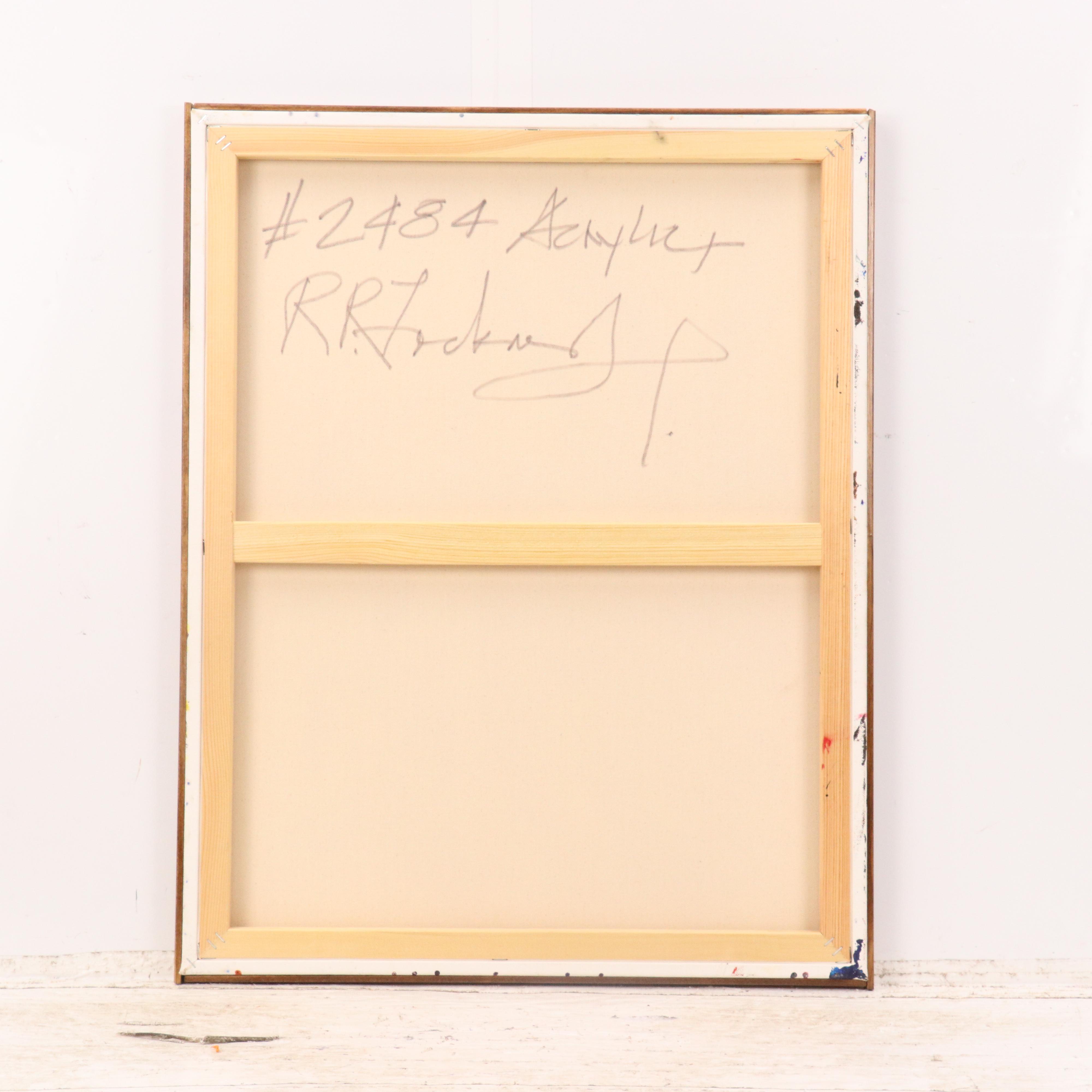 Robert Lackney Abstract Acrylic Painting "The 7th Trumpet," 21st Century