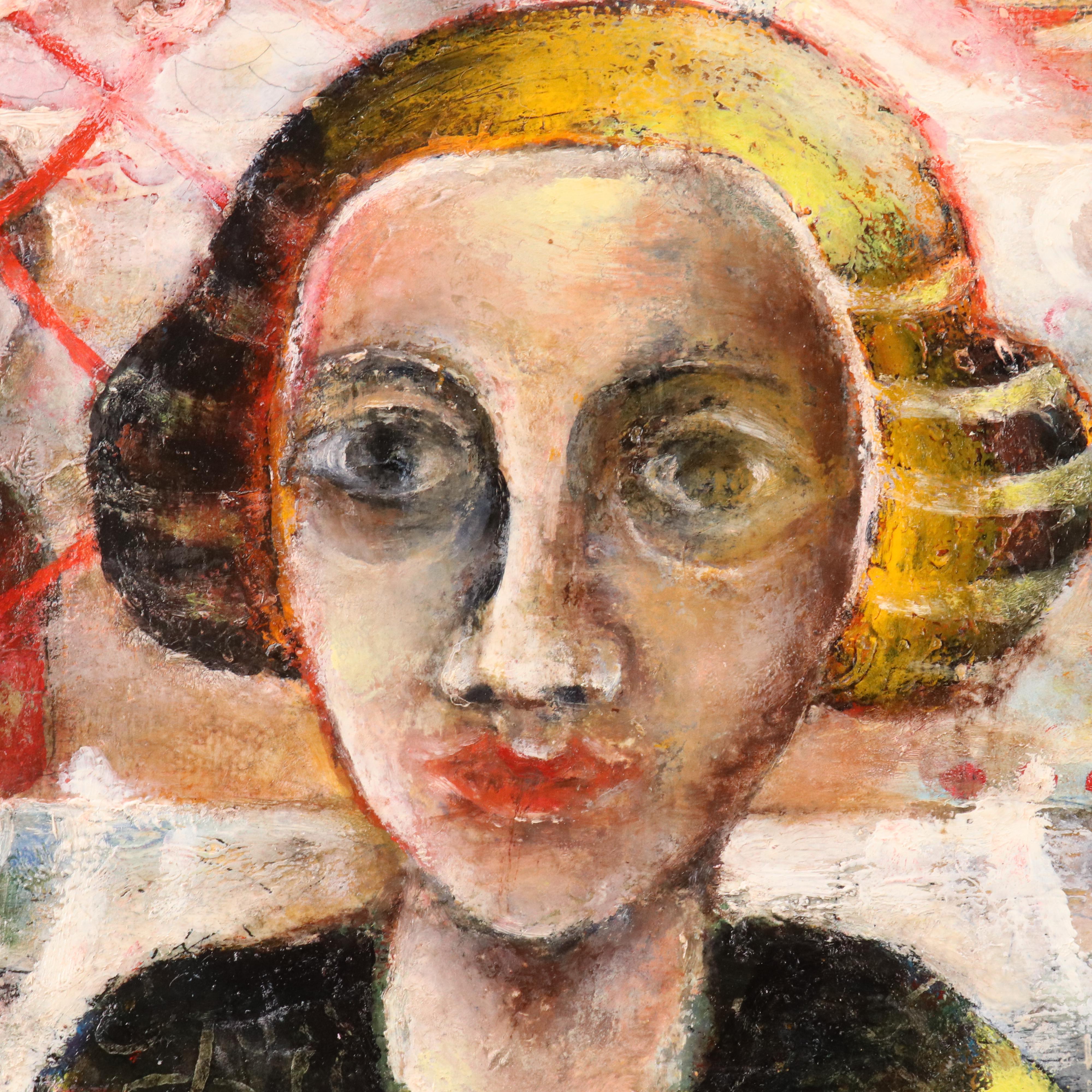 Nikolay "Kuk" Manuylov Figural Surrealist Mixed Media Painting, 2012