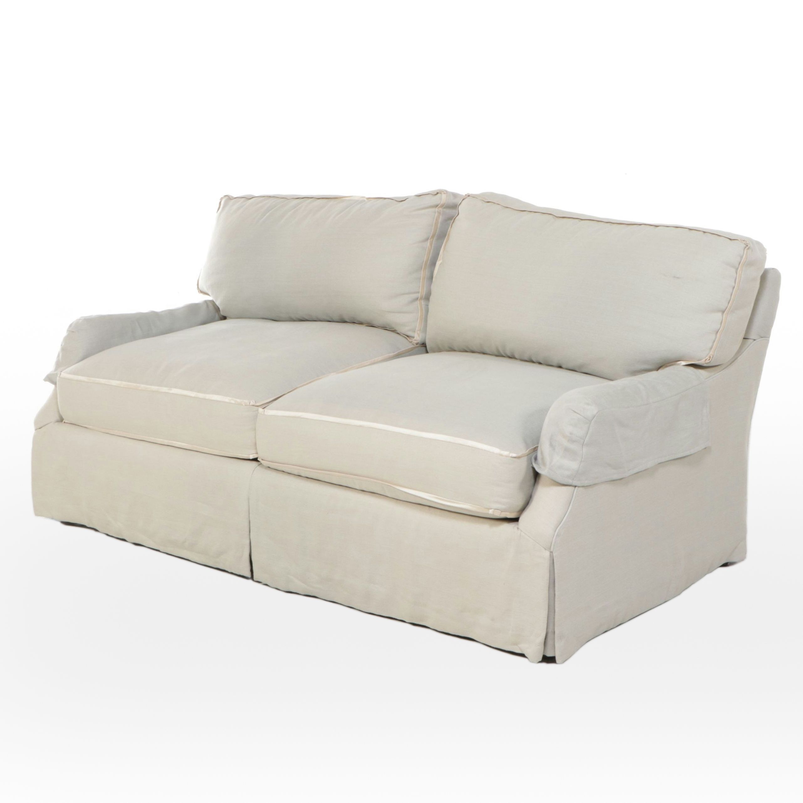 Hickory White Upholstered Loveseat