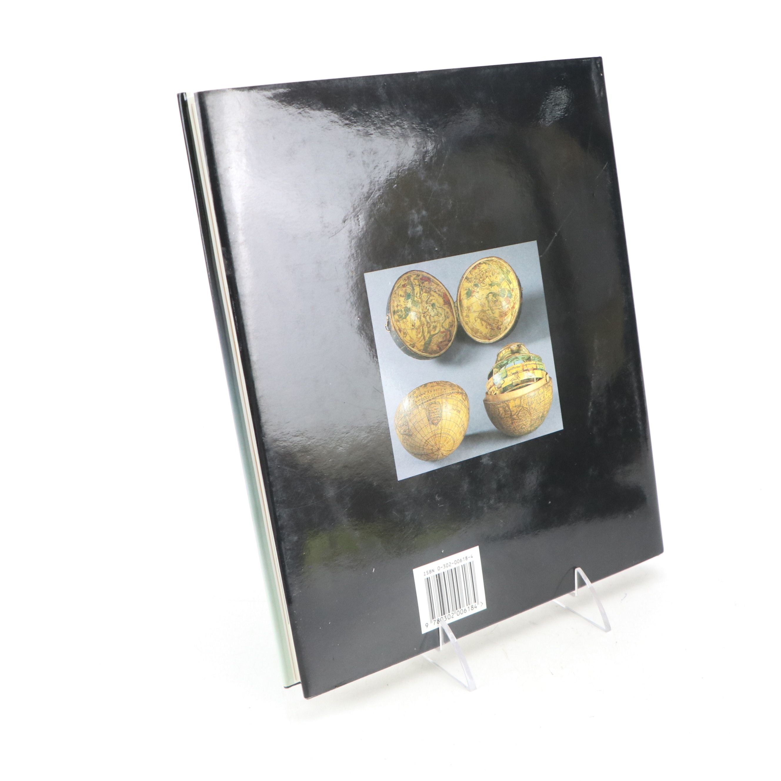 Metal Desk Globe with "Globes from the Western World" Nonfiction Book