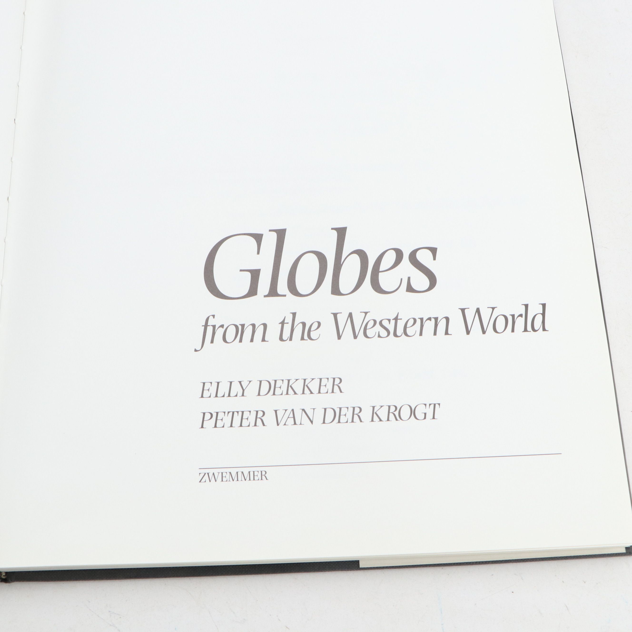 Metal Desk Globe with "Globes from the Western World" Nonfiction Book