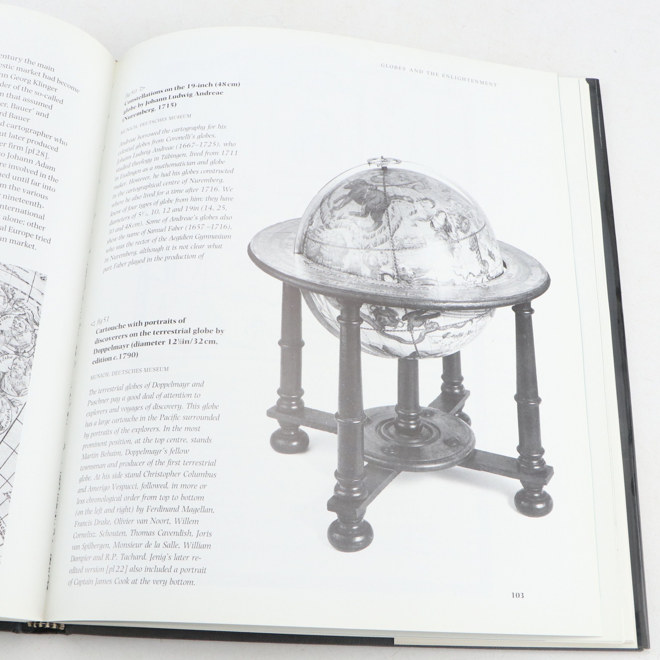 Metal Desk Globe with "Globes from the Western World" Nonfiction Book