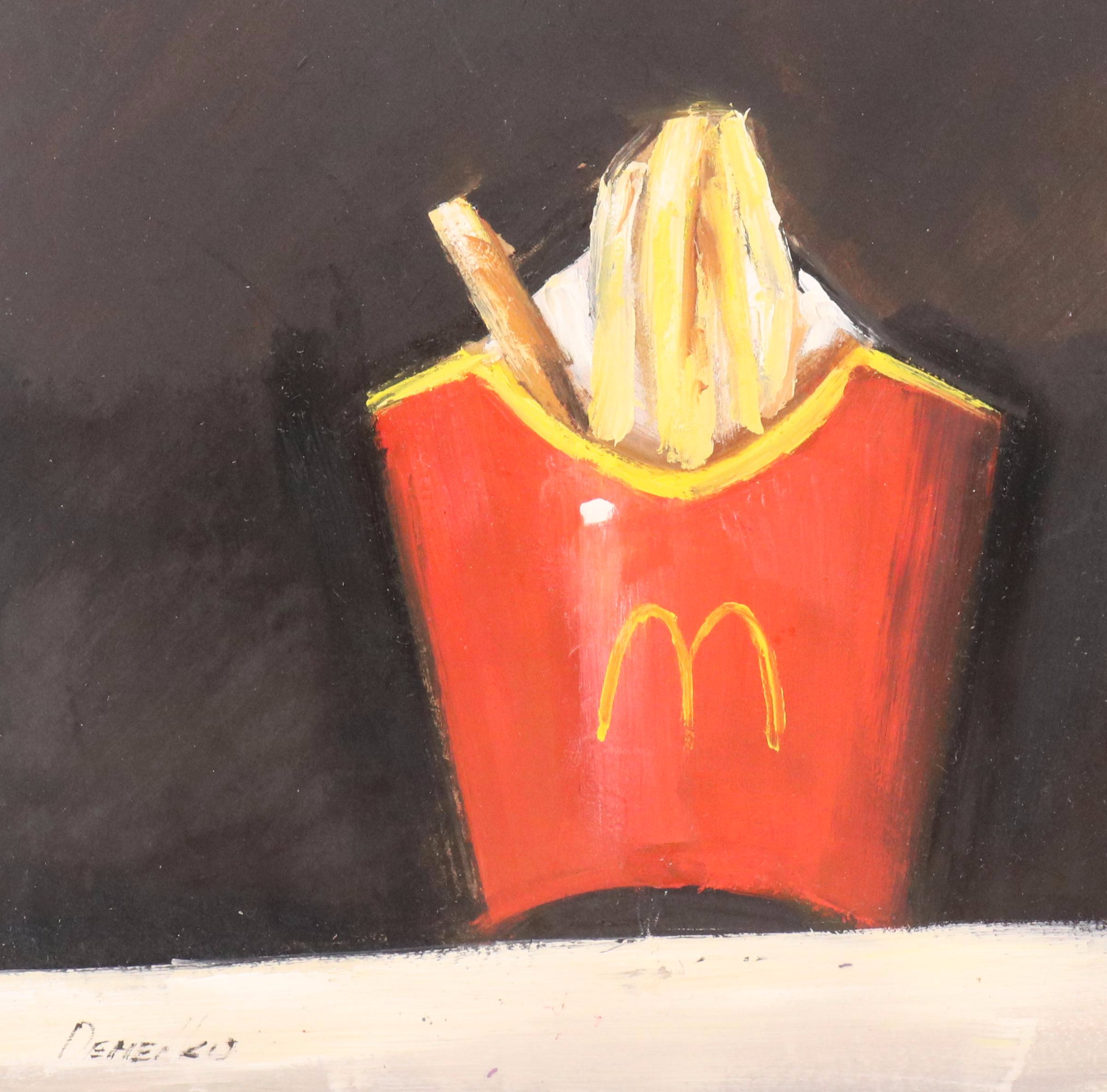 Natalia Demenko Still Life Oil Painting of McDonald's Fries, 21st Century