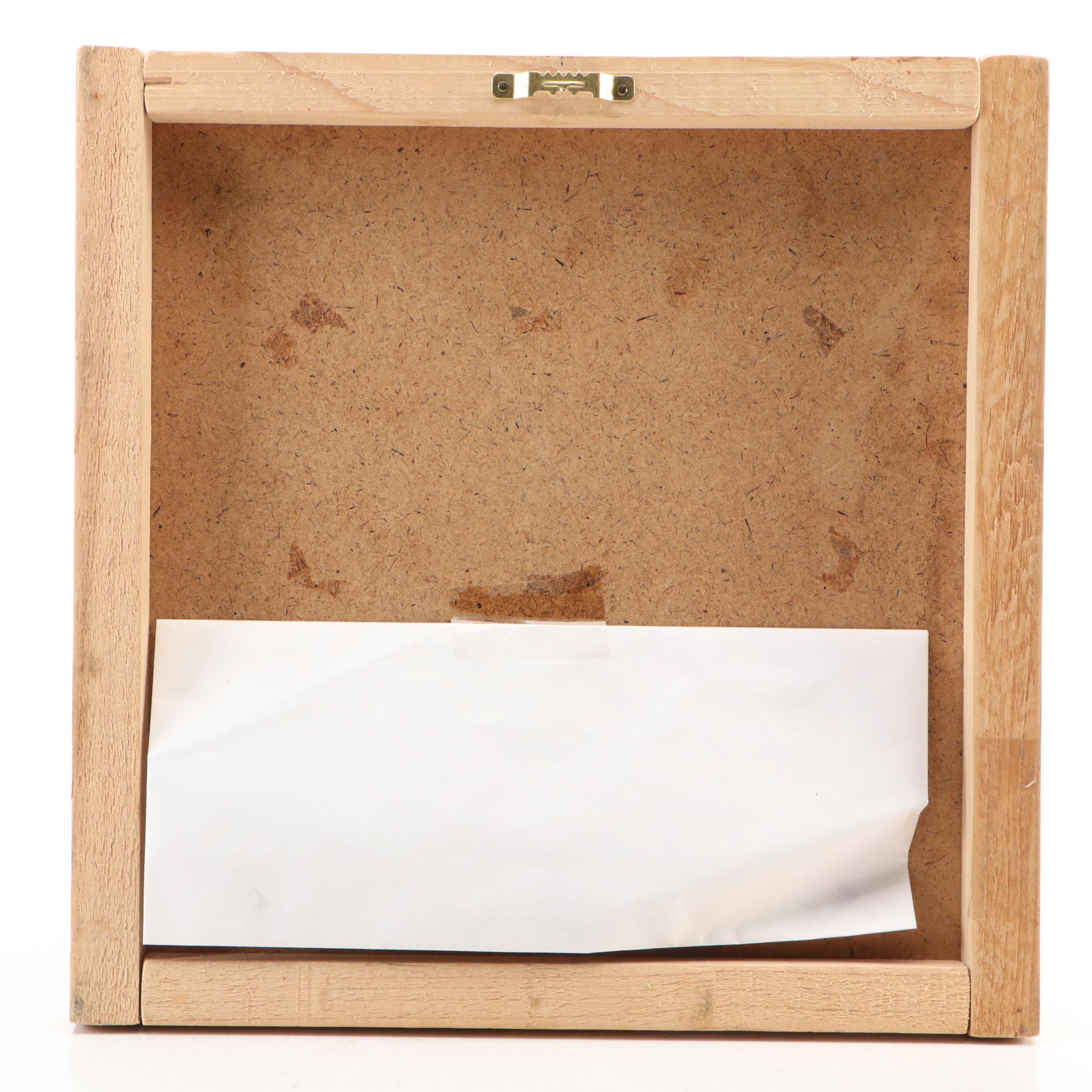 Mexican Huichol Yarn Painting and Red Clay Maria with Flowers Figure