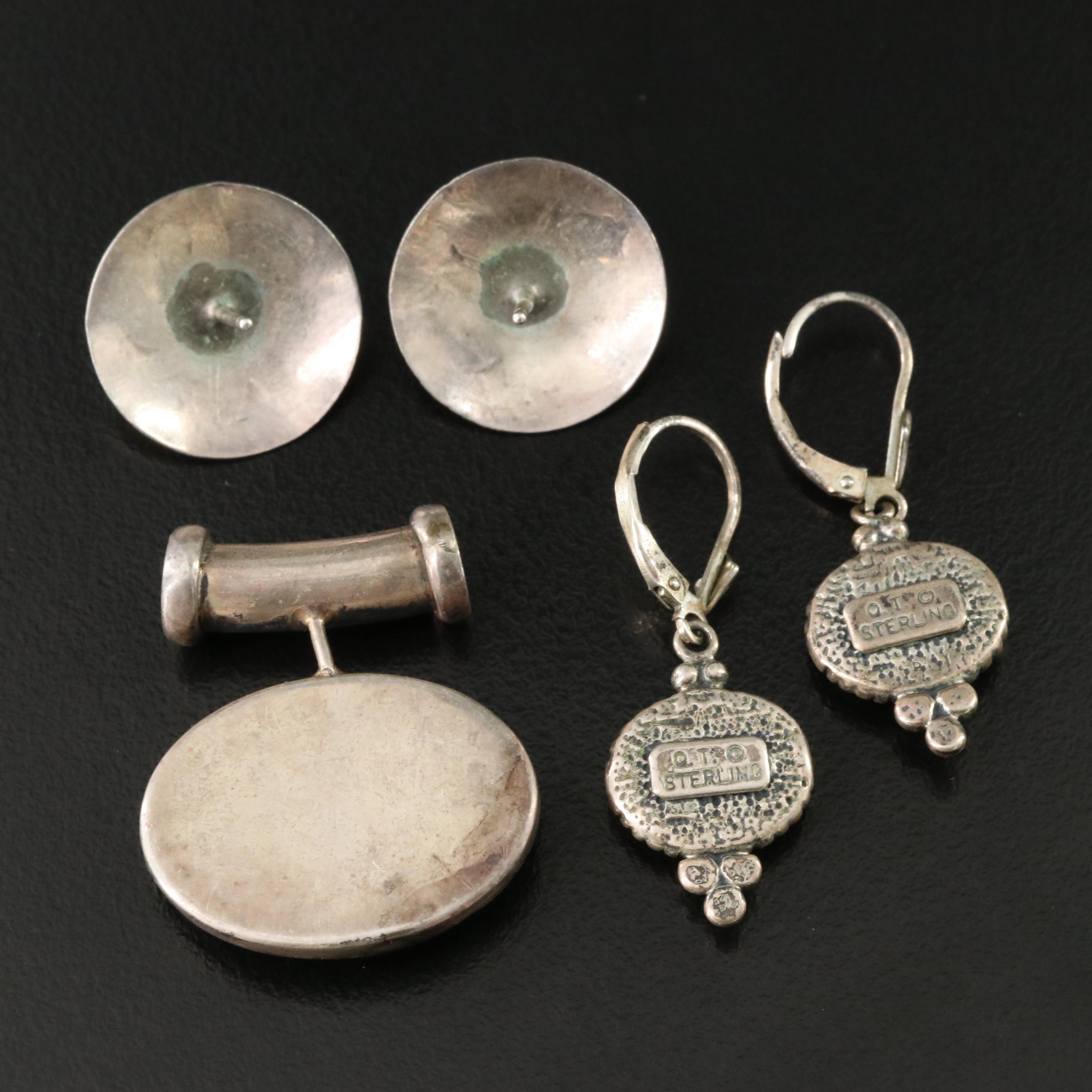 Sterling Jewelry Including Lapis Lazuli and Stone Inlay