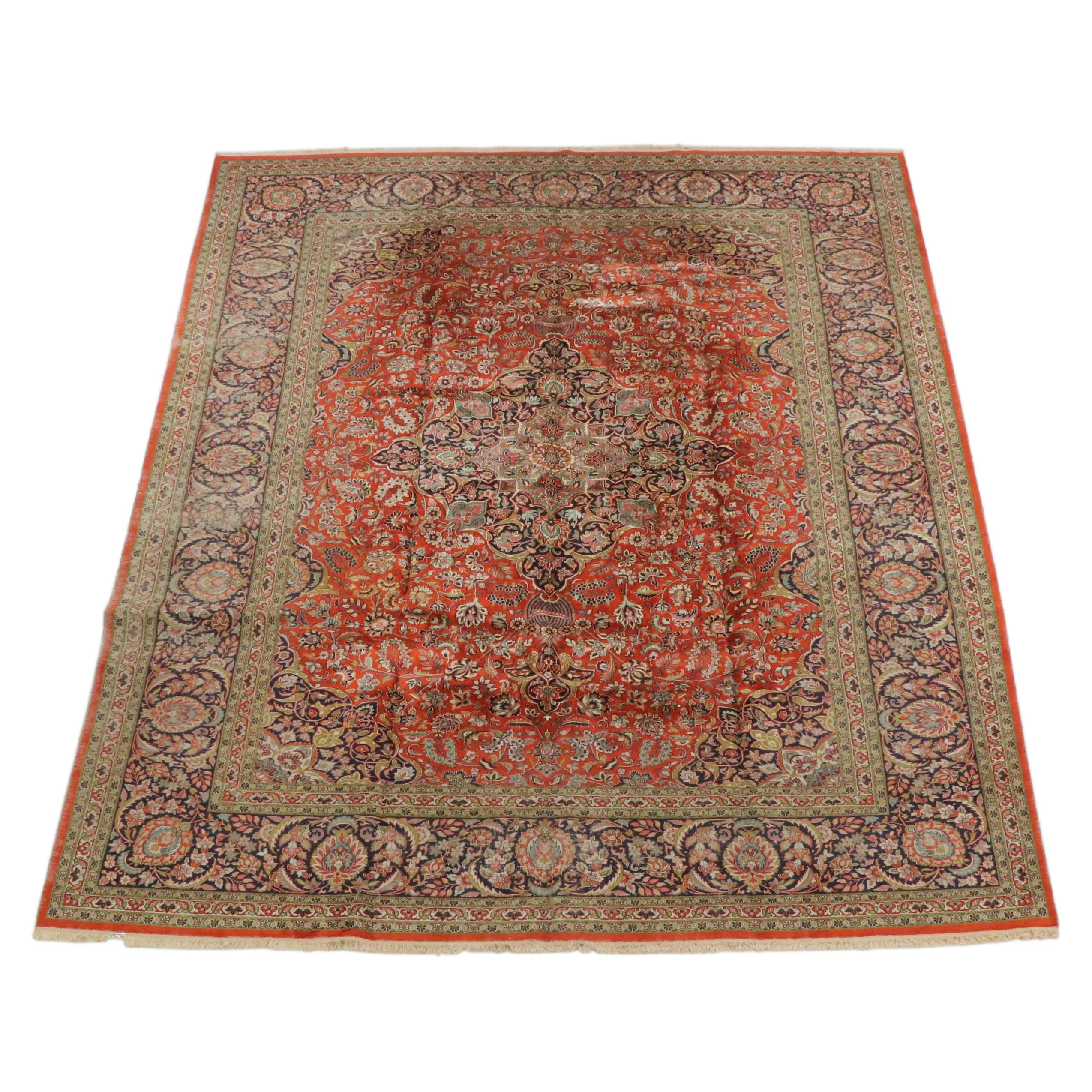10'3 x 14'6 Hand-Knotted Persian Tabriz Room-Sized Rug