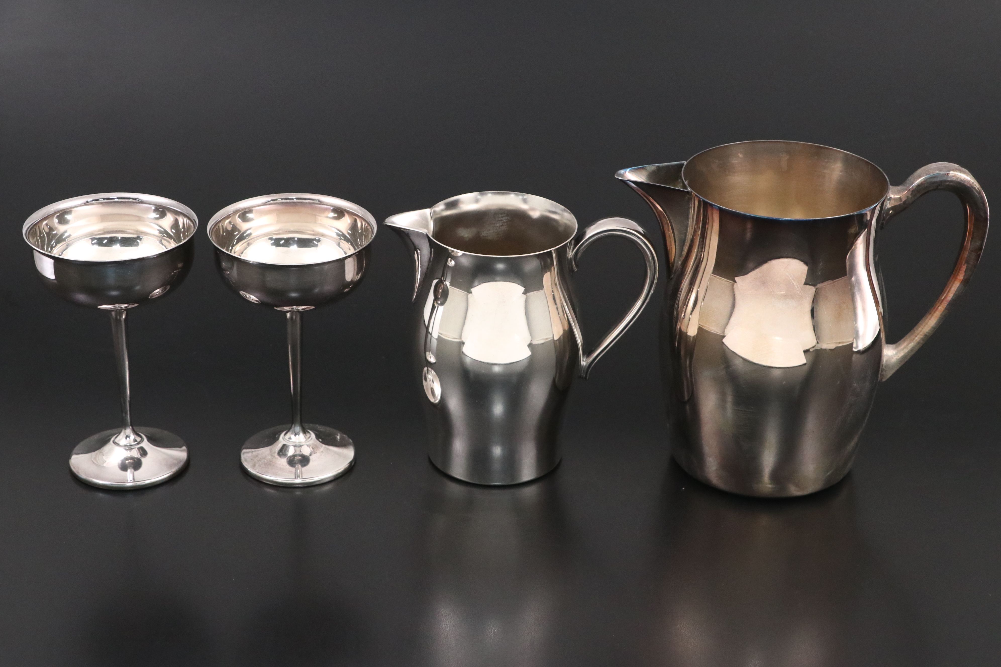 Wm. Rogers "Paul Revere Reproduction" Silver Plate Water Pitcher with More