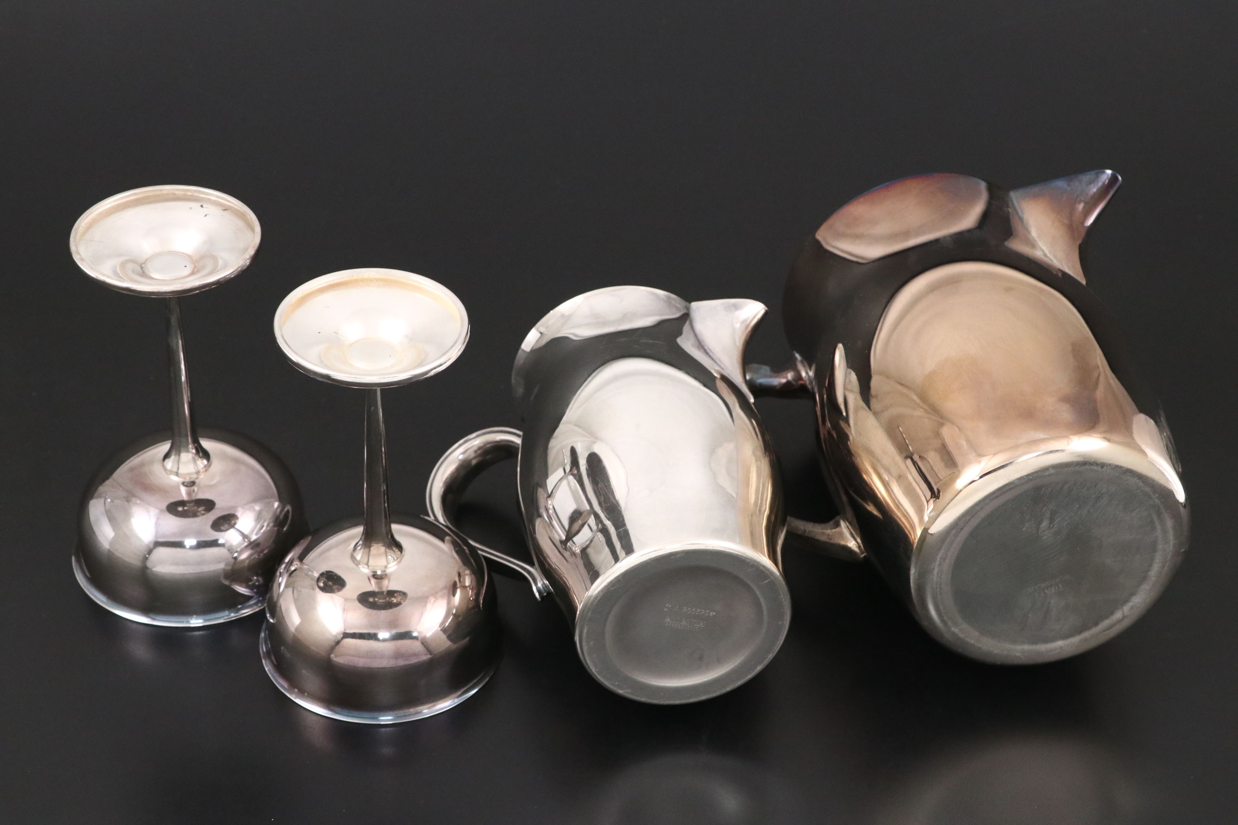 Wm. Rogers "Paul Revere Reproduction" Silver Plate Water Pitcher with More