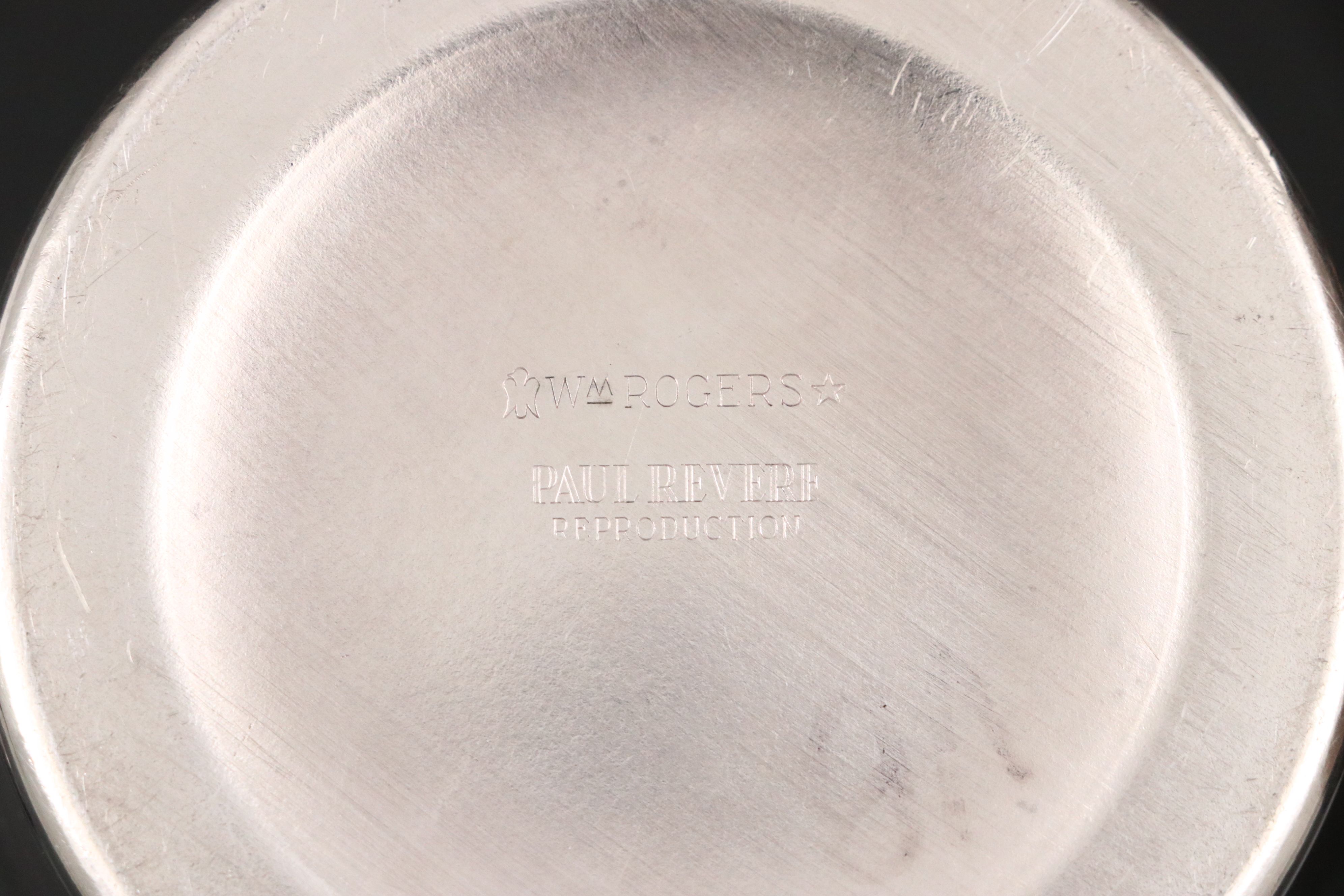 Wm. Rogers "Paul Revere Reproduction" Silver Plate Water Pitcher with More