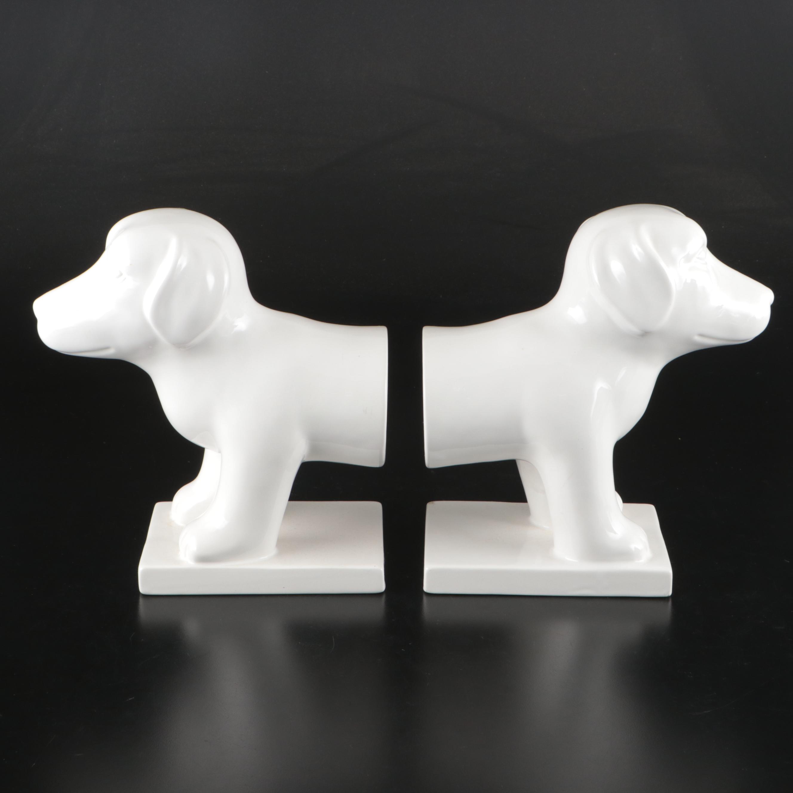 Alabaster Glass Bowl, Ceramic Bookends, Glass Vase, and More Home Décor