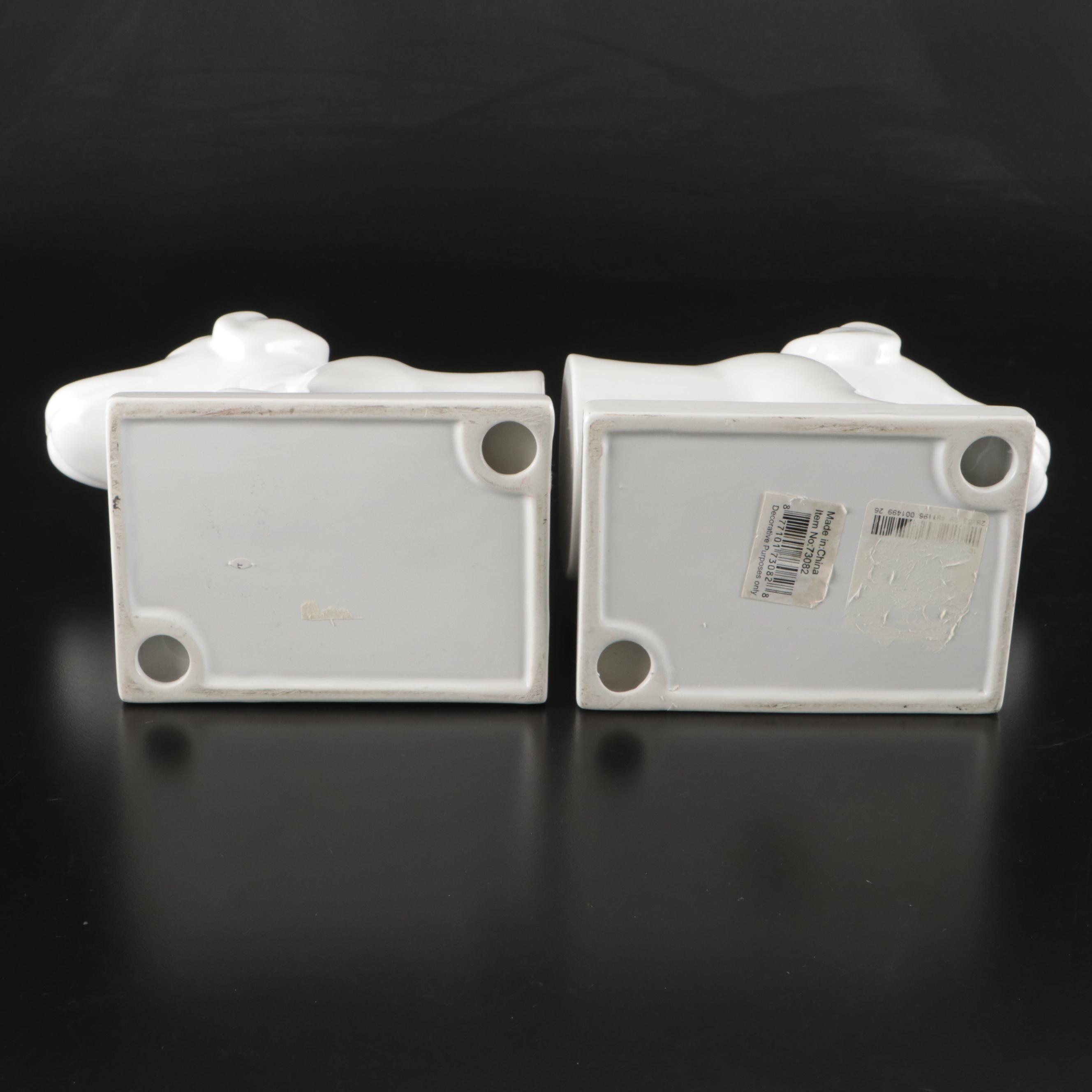 Alabaster Glass Bowl, Ceramic Bookends, Glass Vase, and More Home Décor