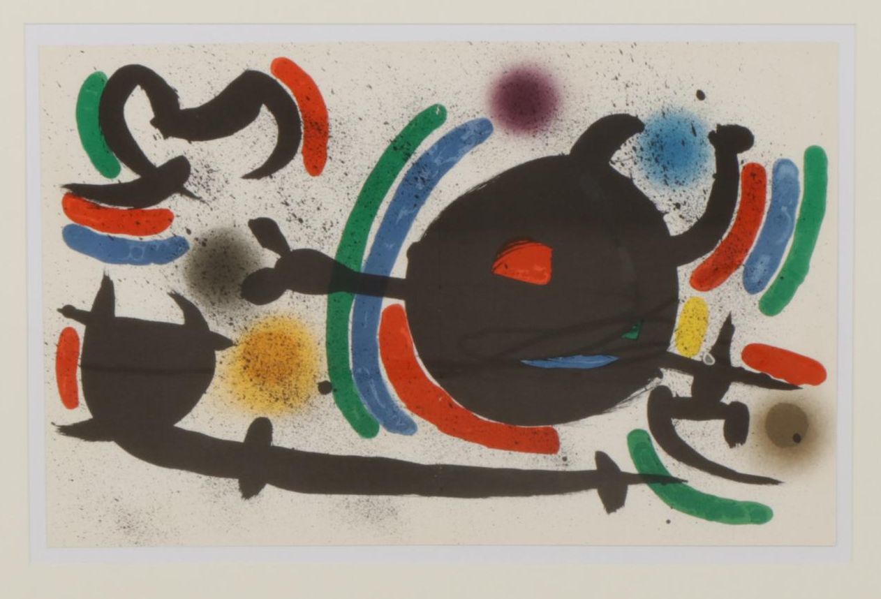 Joan Miró Double-Page Color Lithograph From "Lithographs II," 1975