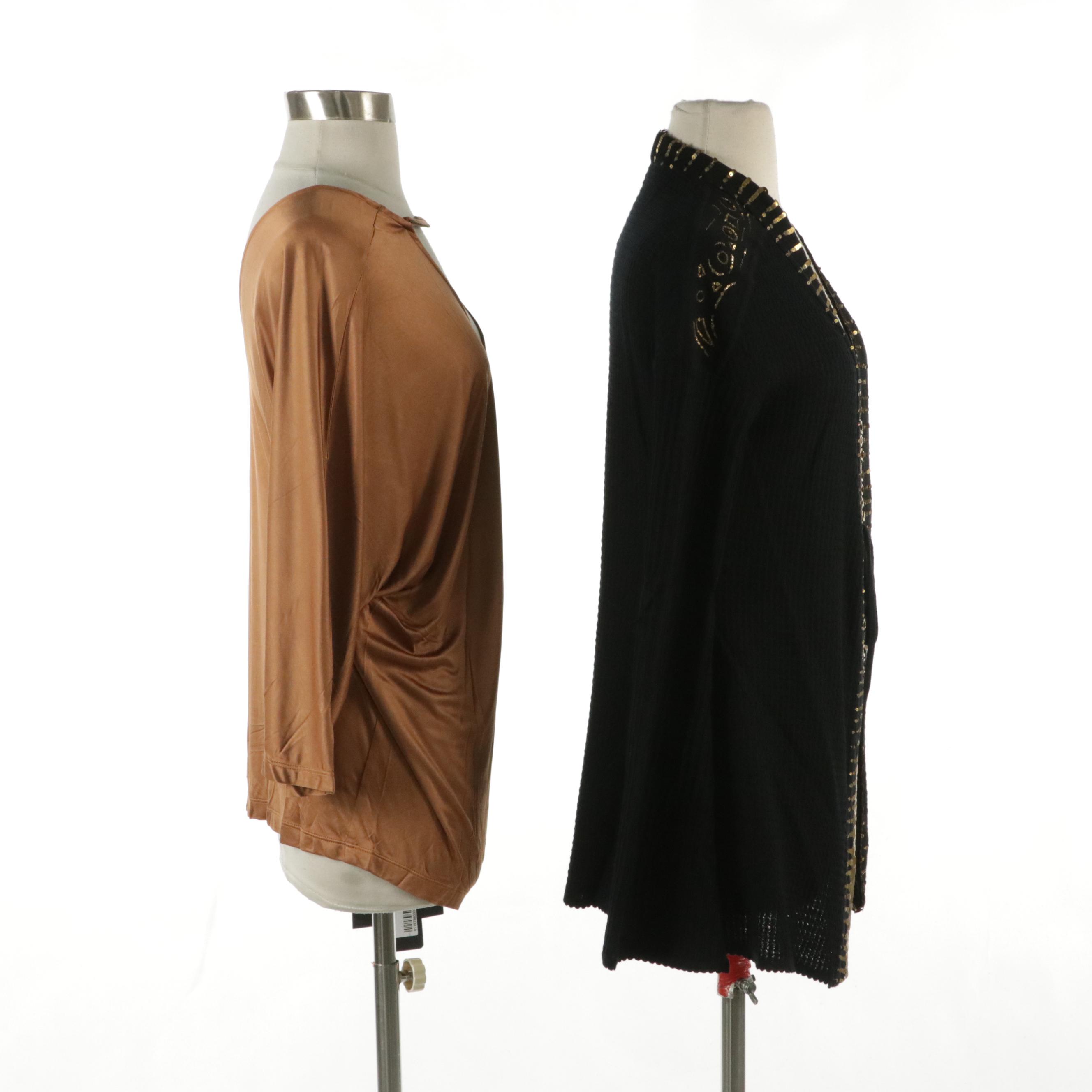 Dolce & Gabbana Top and Emilio Pucci Sequined Embellished Cardigan with Tags