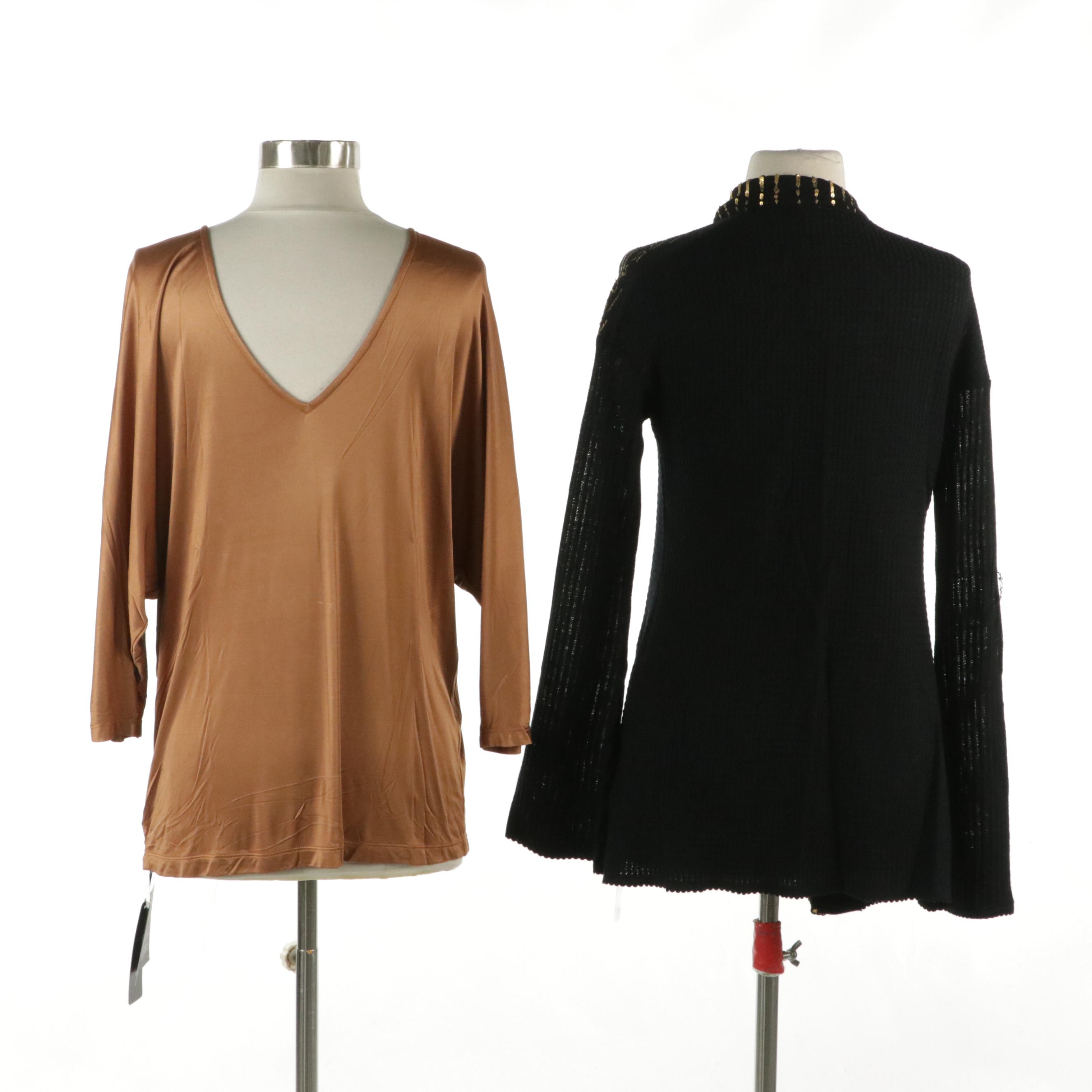 Dolce & Gabbana Top and Emilio Pucci Sequined Embellished Cardigan with Tags