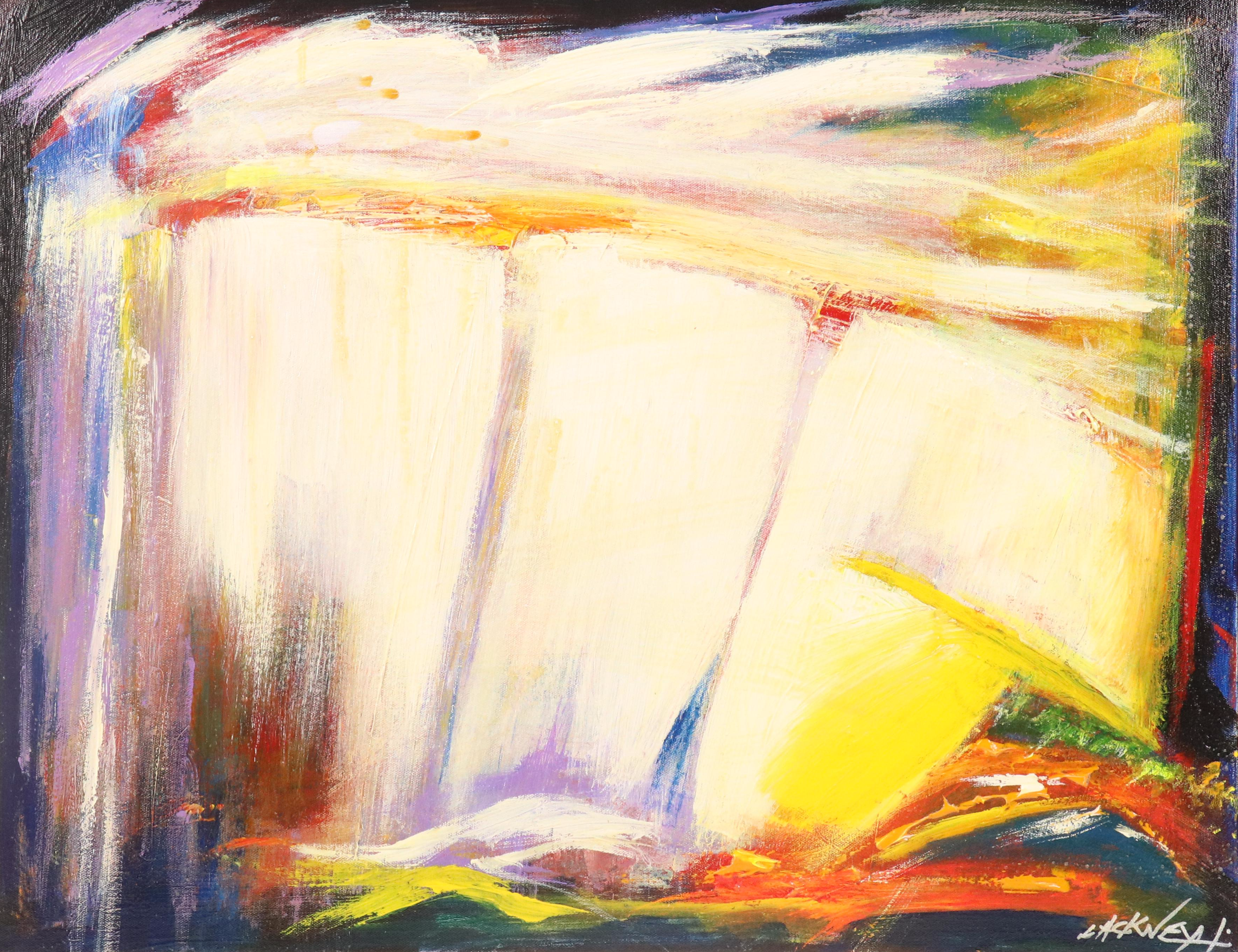 Robert Lackney Abstract Acrylic Painting "Touch," 21st Century