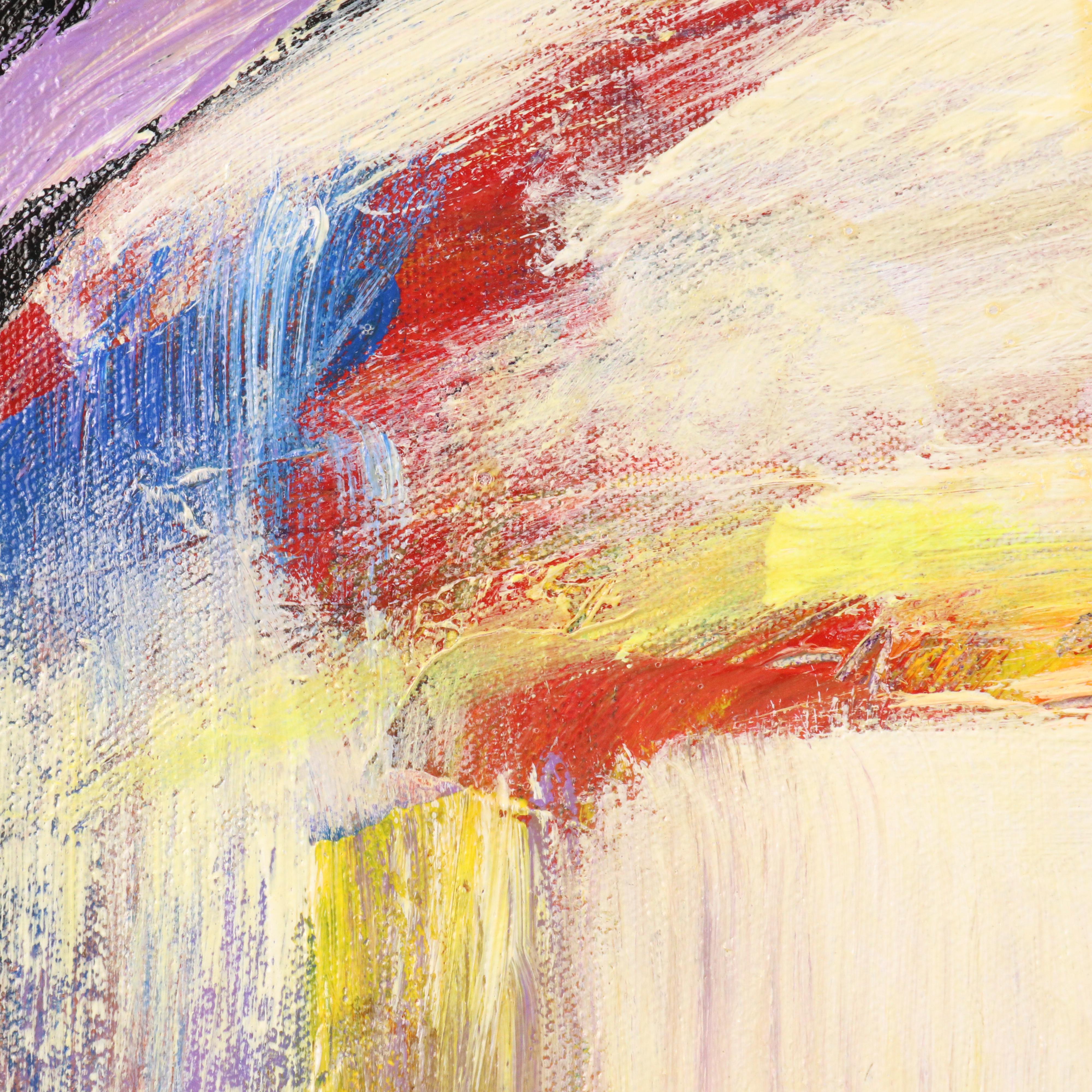 Robert Lackney Abstract Acrylic Painting "Touch," 21st Century